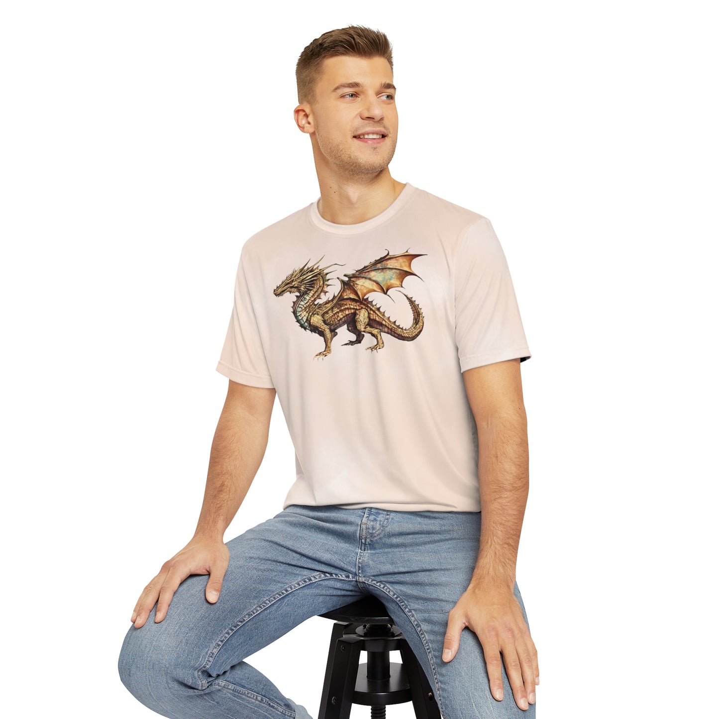Dragon on Watercolor Background T-shirt