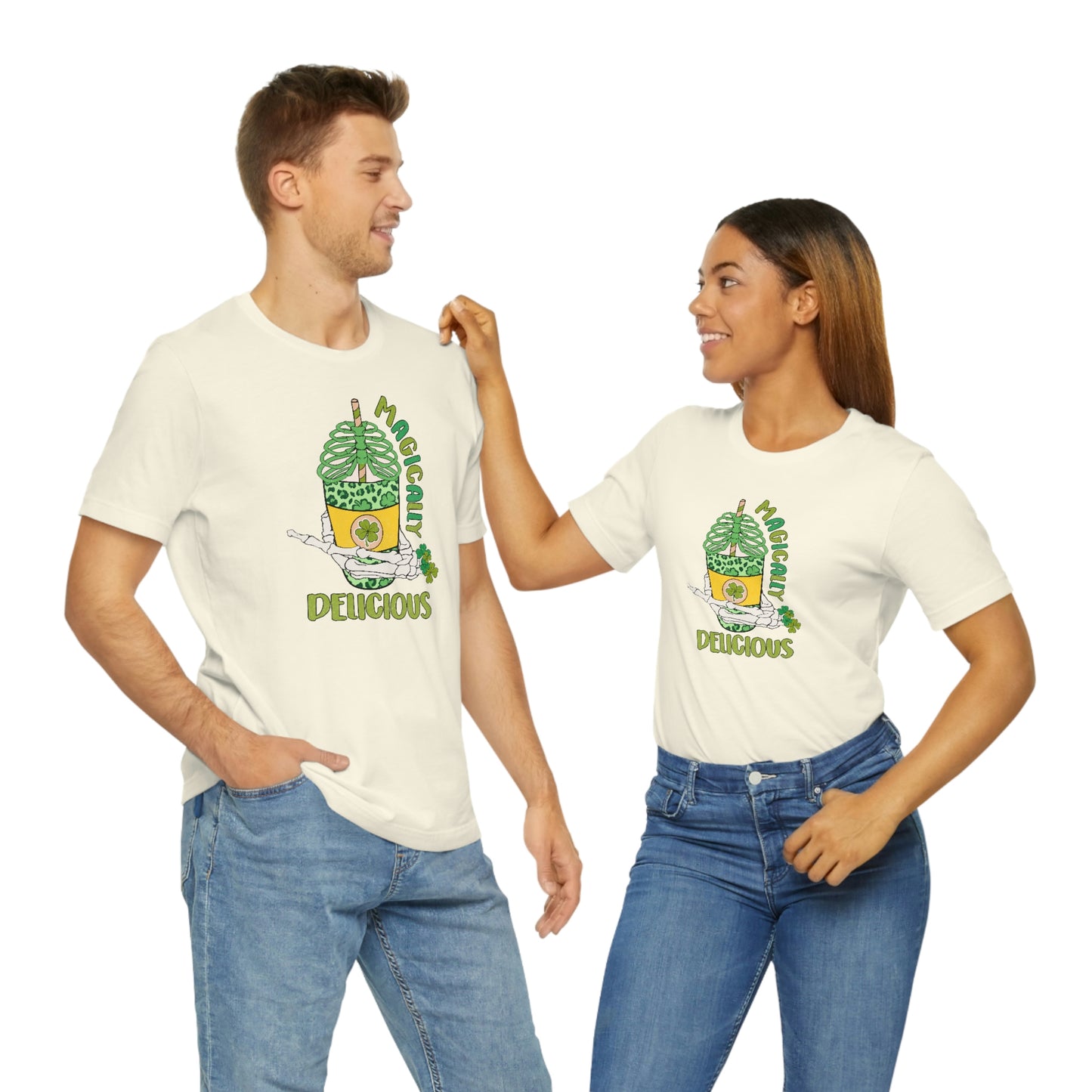 Magically Delicious Coffee Cup St. Patrick's Day Unisex Jersey Short Sleeve Tee