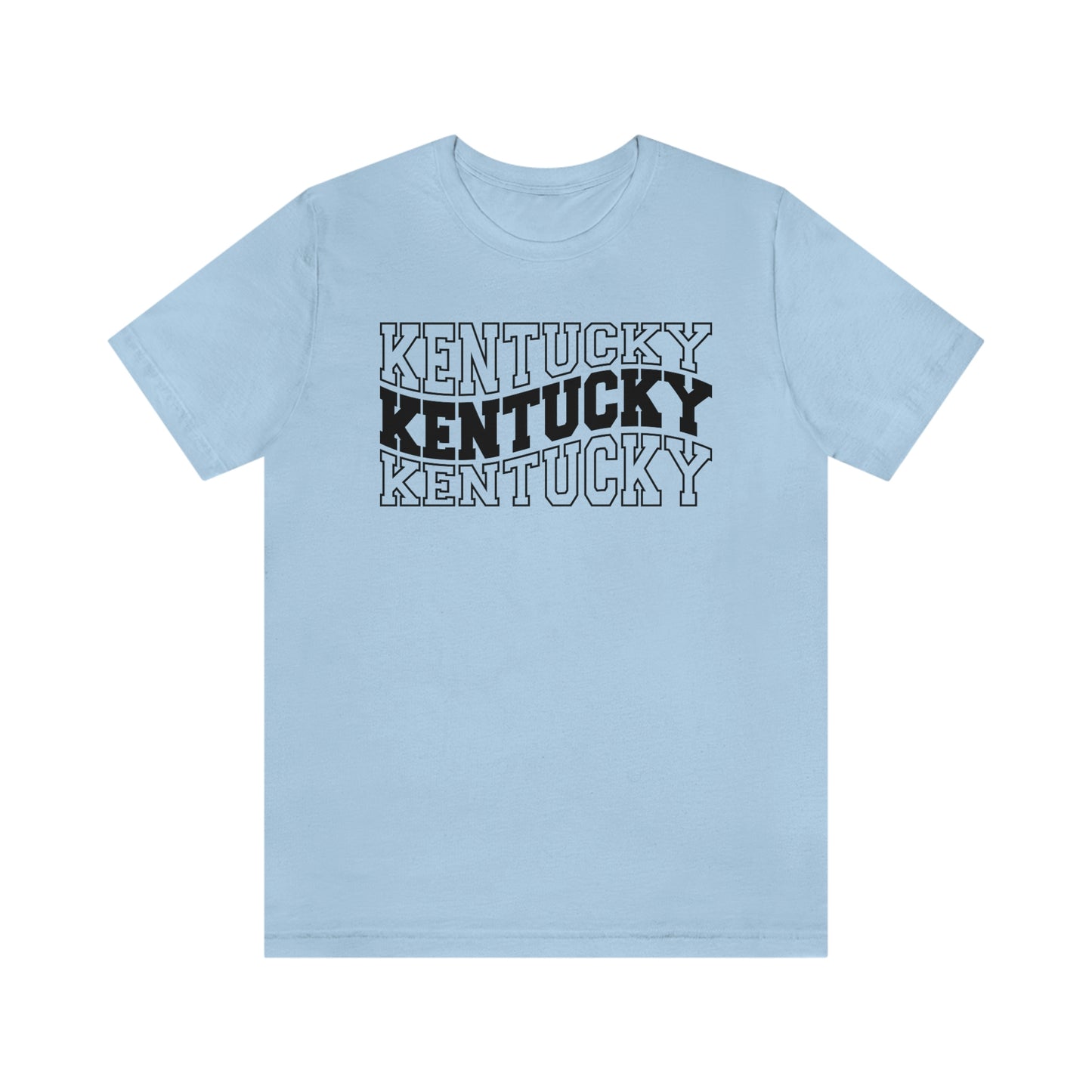 Kentucky Varsity Letters Triple Wavy Short Sleeve T-shirt