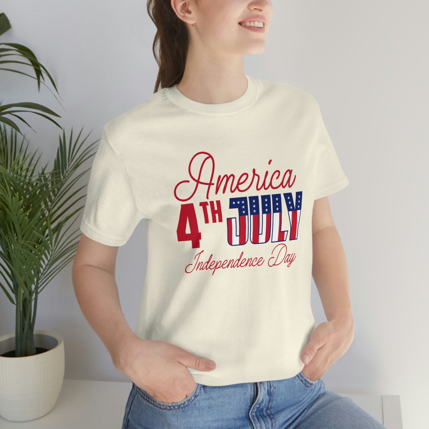 America 4th of July Independence Day Unisex Jersey Short Sleeve Tee