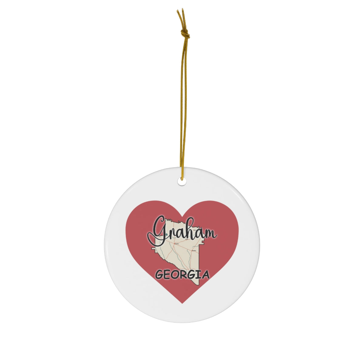 Graham Georgia Ceramic Ornament, 1-Pack