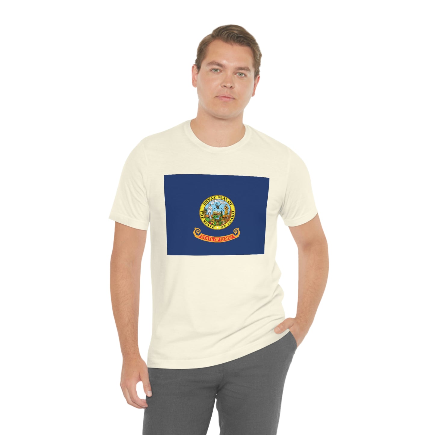 Idaho Flag Unisex Jersey Short Sleeve Tee Tshirt T-shirt