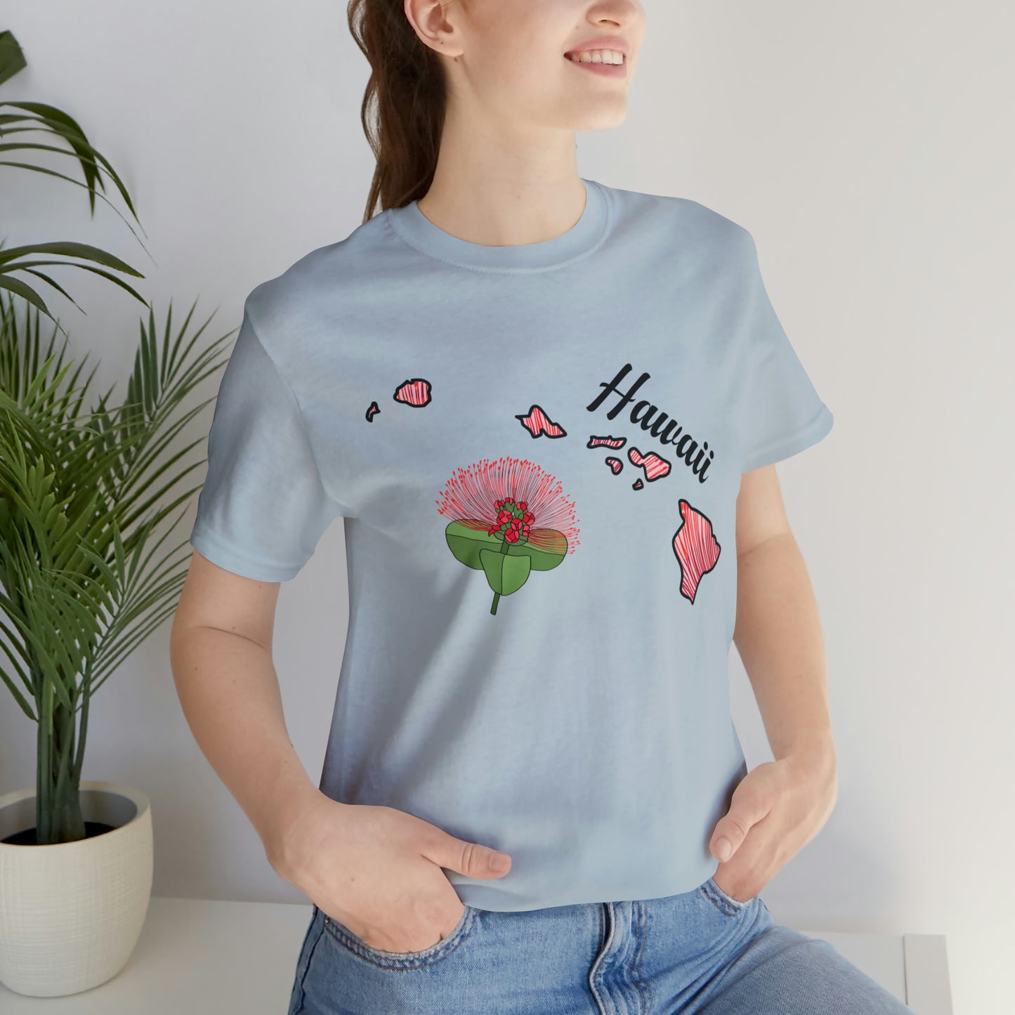 Hawaii State Flower Short Sleeve T-shirt