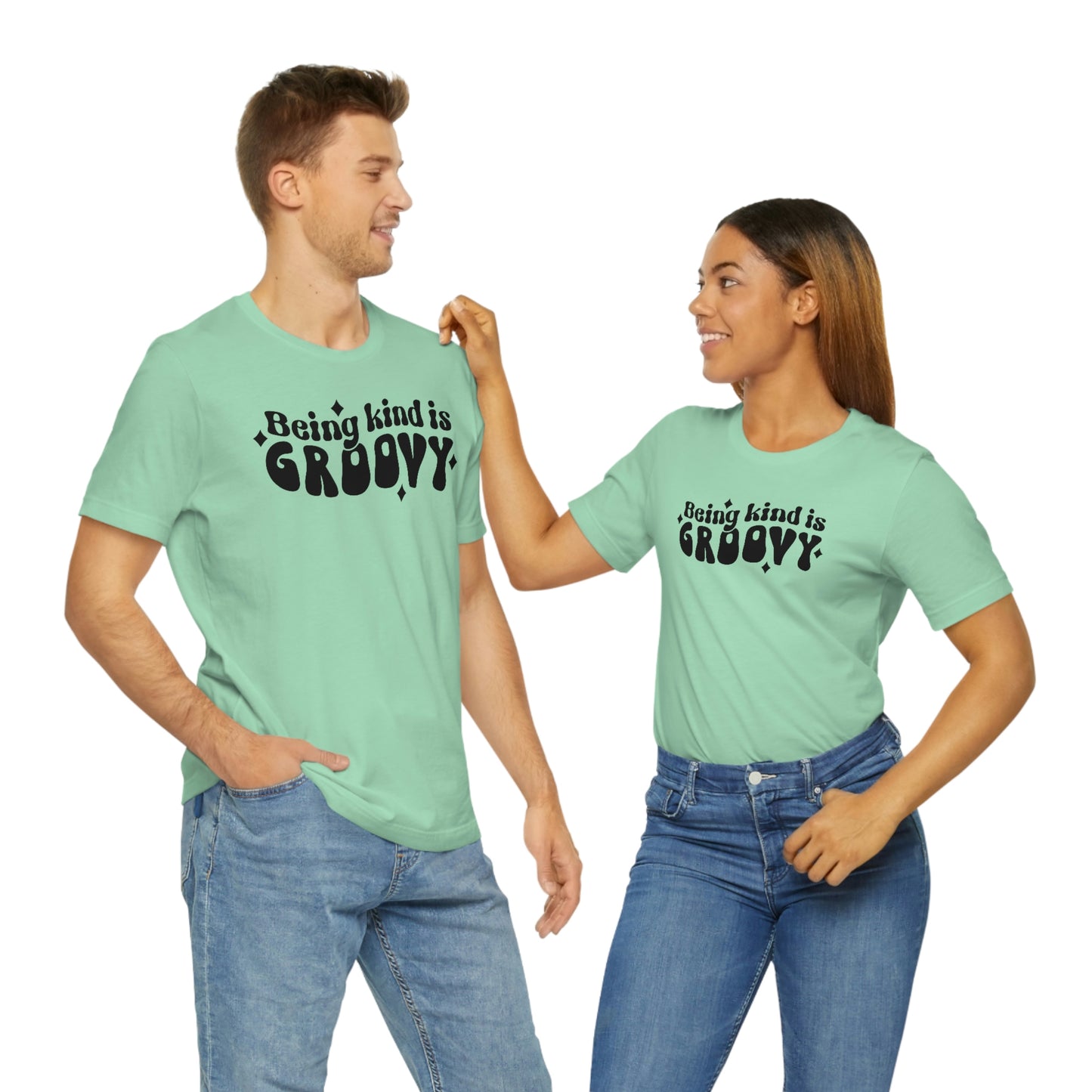 Being Kind is Groovy Unisex Jersey Short Sleeve Tee