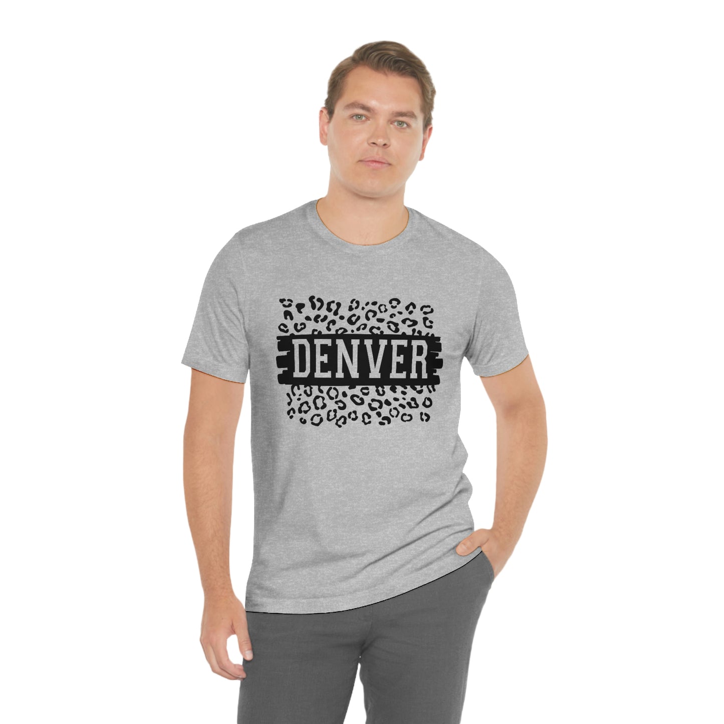 Denver Leopard Print Unisex Jersey Short Sleeve Tee Tshirt T-shirt