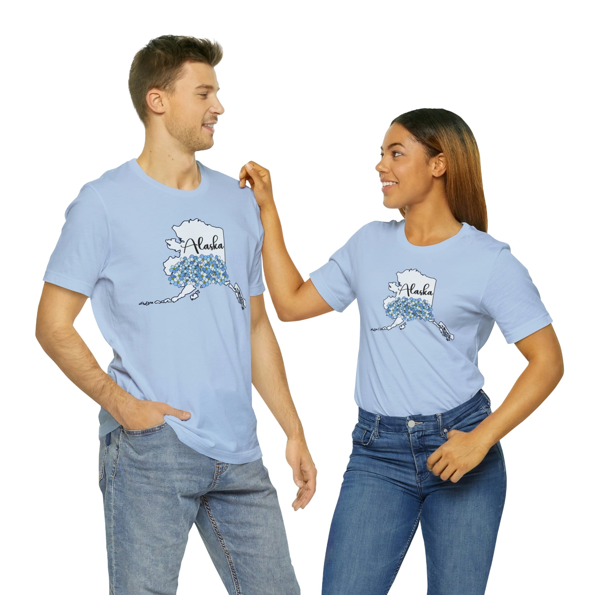 Alaska State Flower Short Sleeve T-shirt