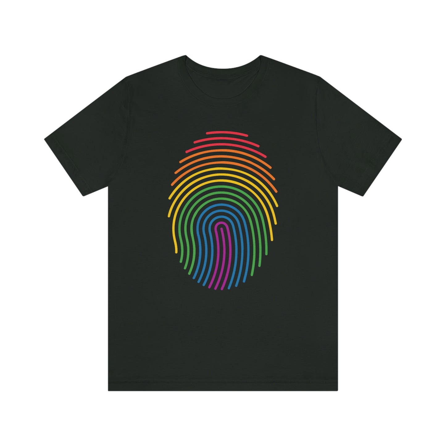Fingerprint LGBTQIA Print Unisex Jersey Short Sleeve Tee