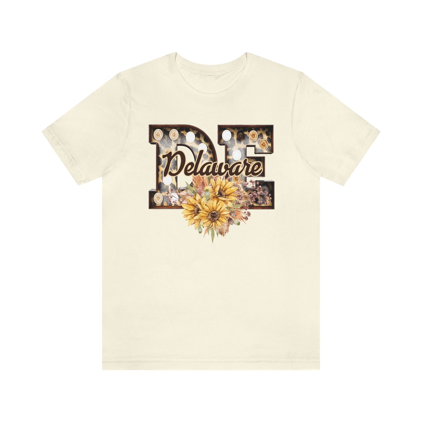 Delaware with Sunflowers Short Sleeve  T-shirt