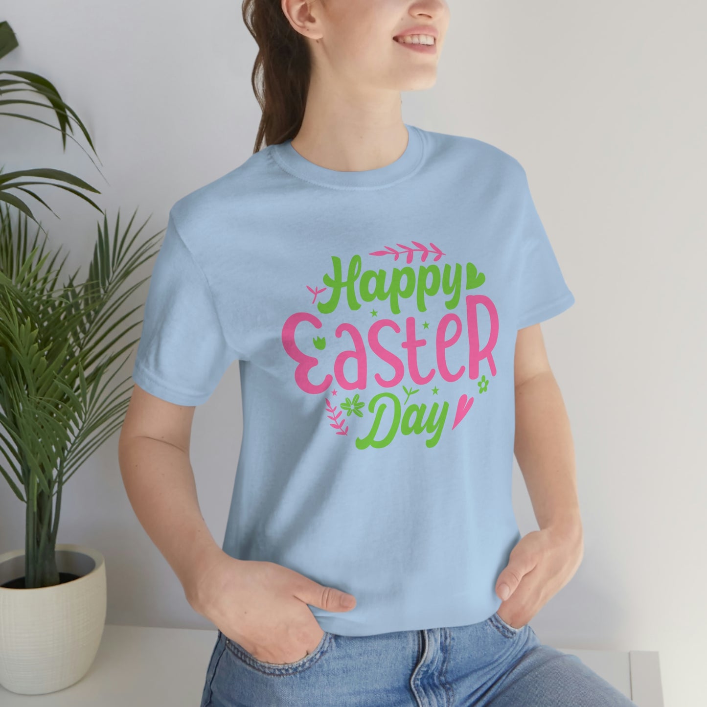 Happy Easter Day Unisex Jersey Short Sleeve Tee