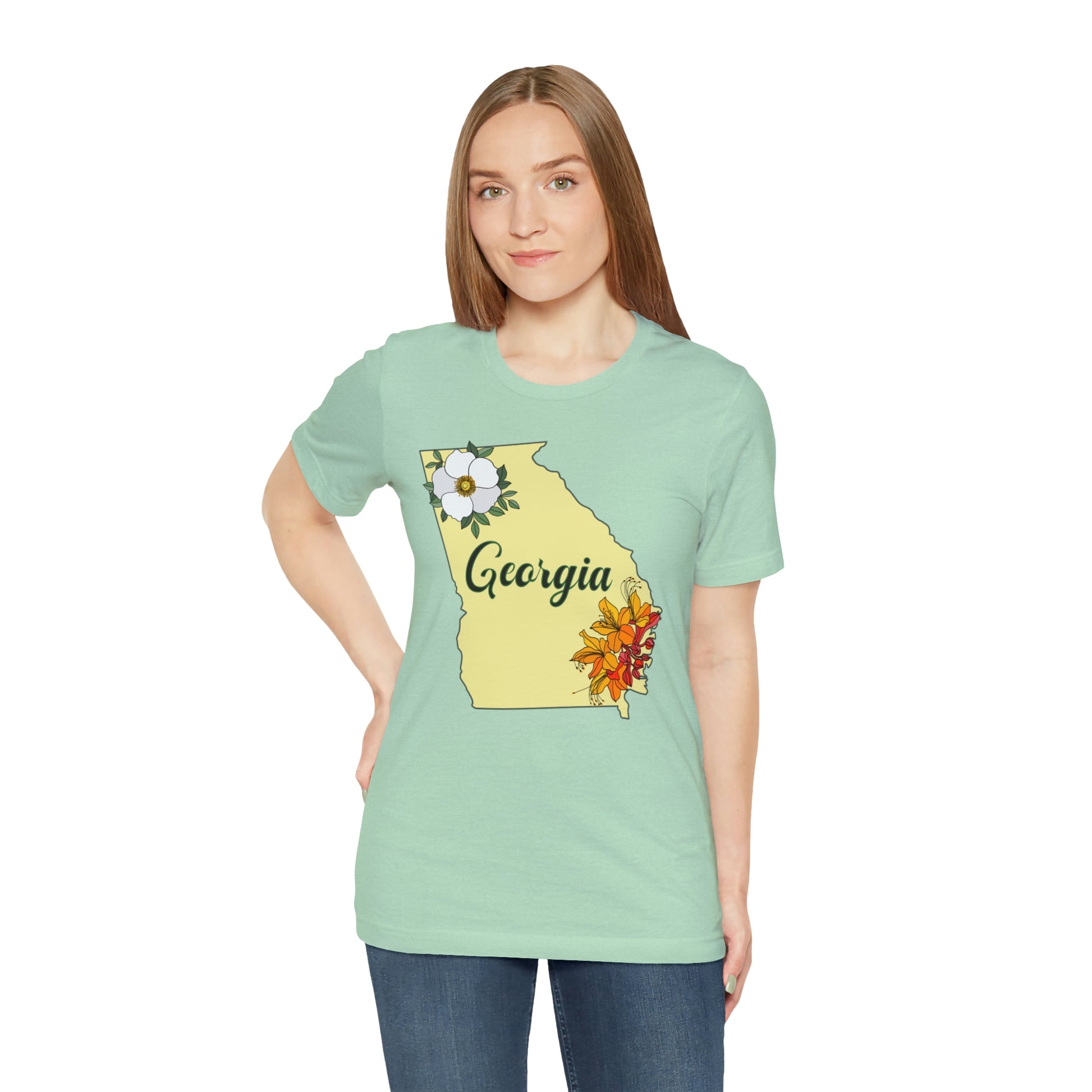 Georgia State Flower Short Sleeve T-shirt