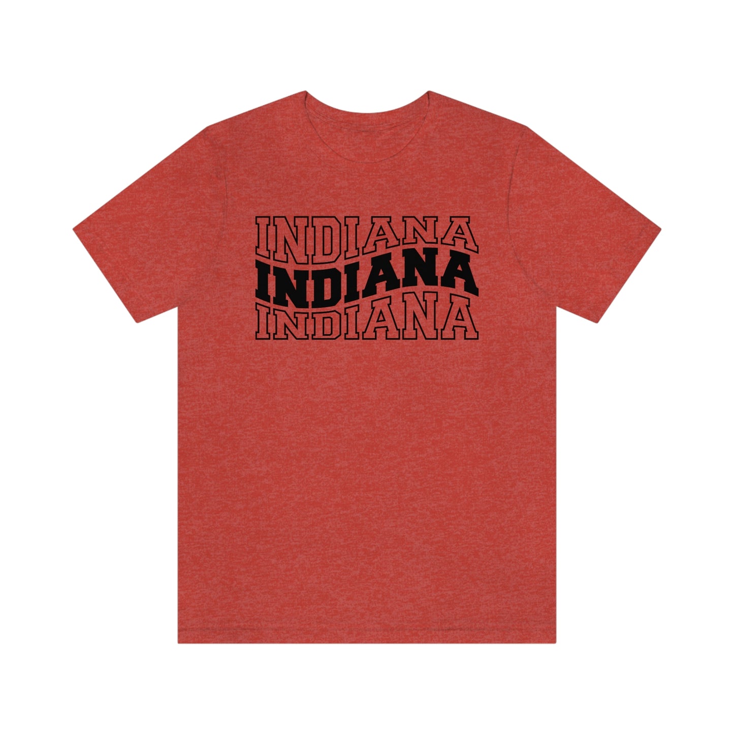 Indiana Varsity Letters Wavy Short Sleeve T-shirt