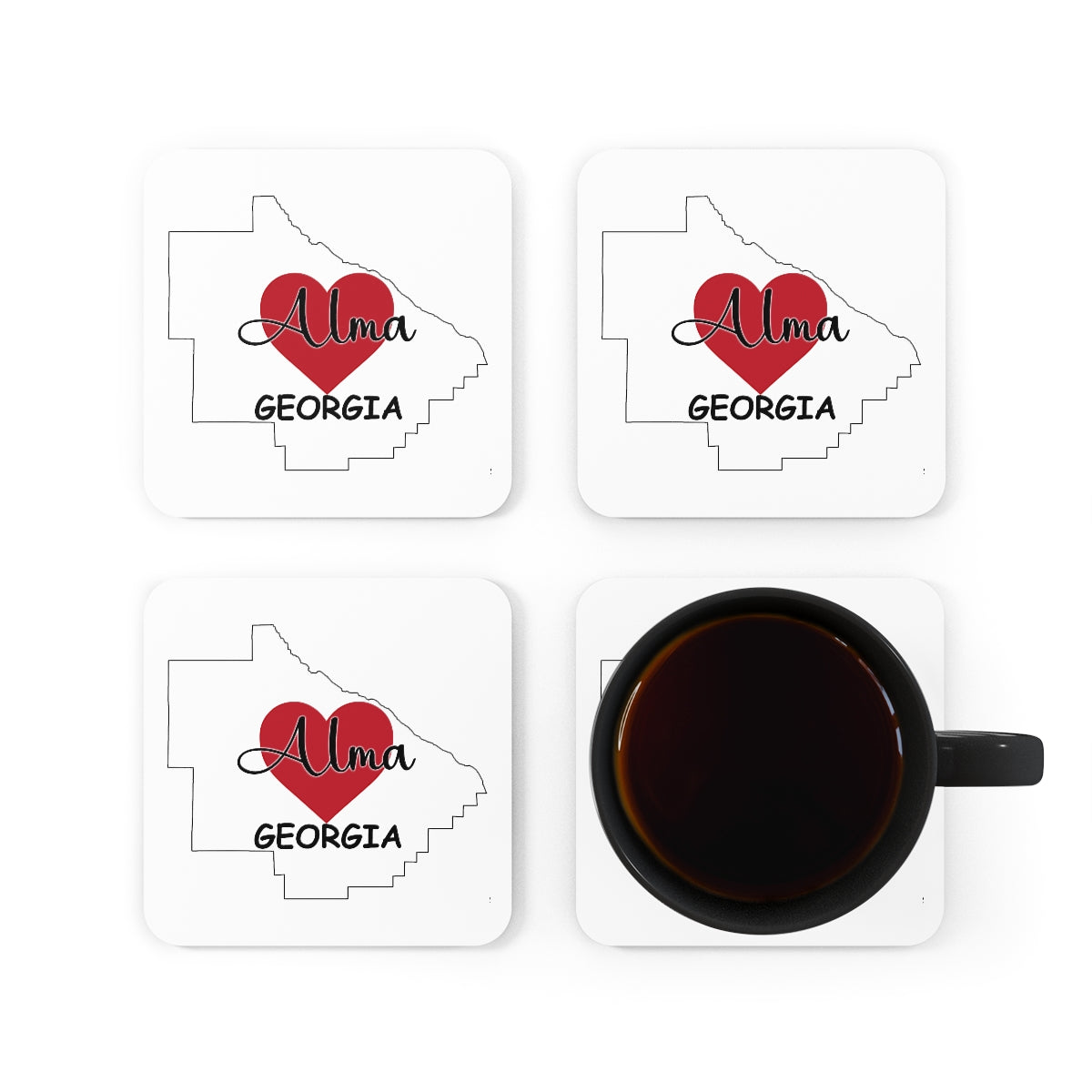 Alma Georgia Corkwood Coaster Set