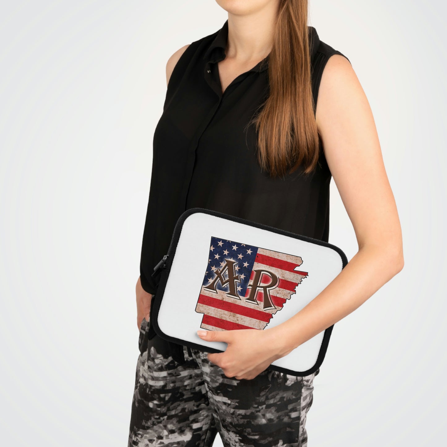 Arkansas US Flag AR Laptop Sleeve