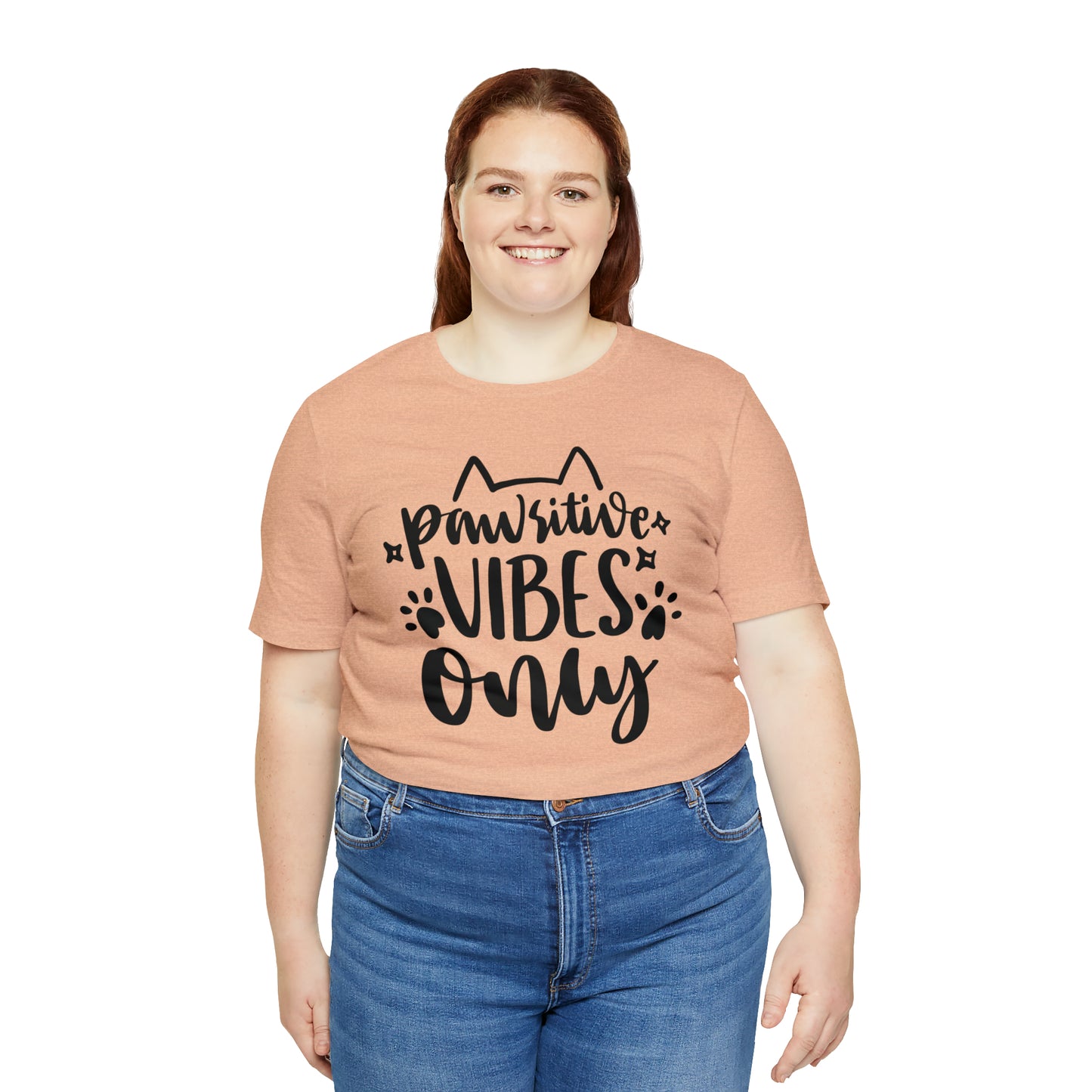 Pawsitive Vibes Only Cat Short Sleeve T-shirt