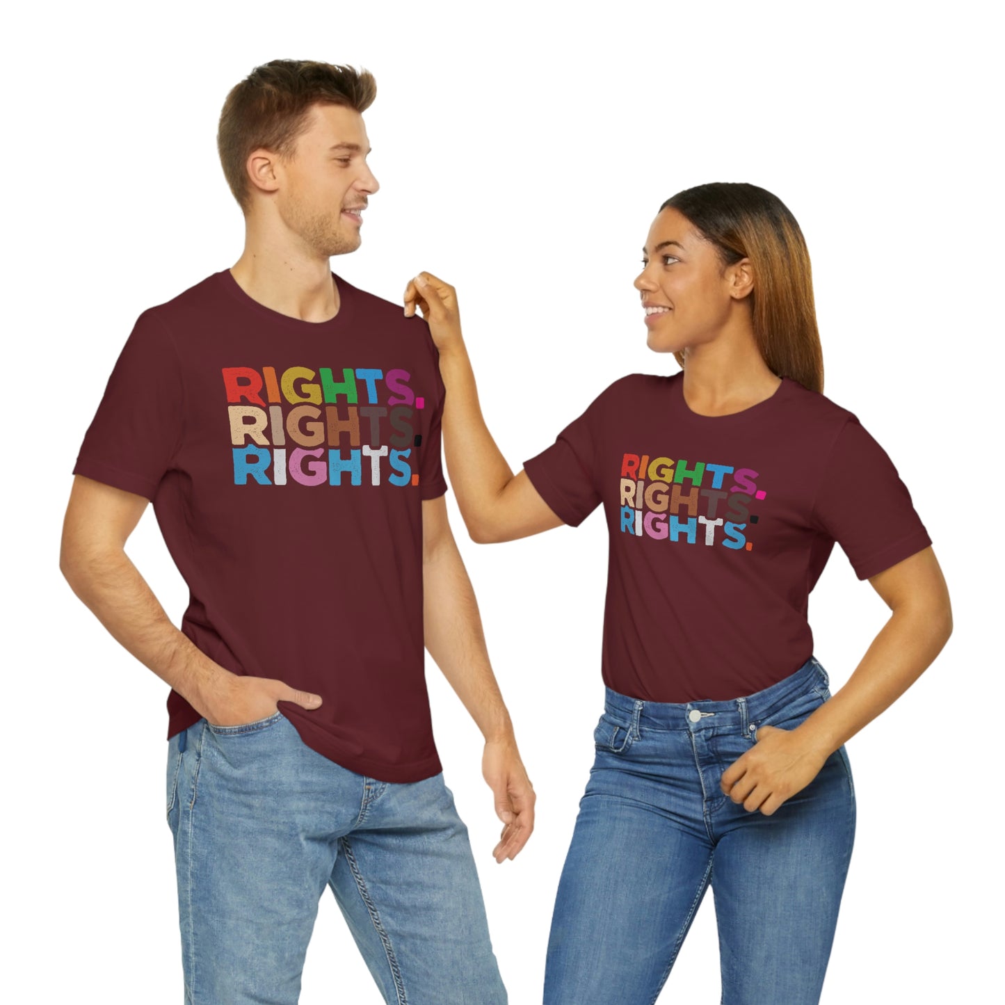 Rights. Rights. Rights. LGBTQIA Unisex Jersey Short Sleeve Tee
