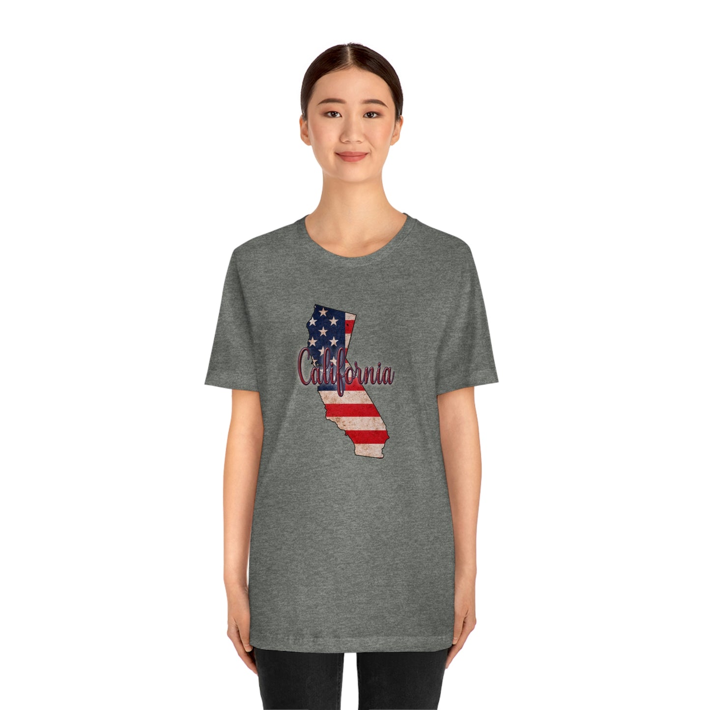 California US Flag Unisex Jersey Short Sleeve Tee Tshirt T-shirt