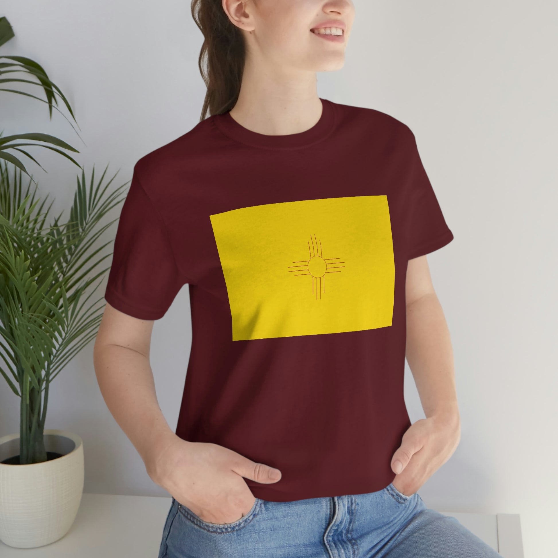 New Mexico Flag Unisex Jersey Short Sleeve Tee Tshirt T-shirt