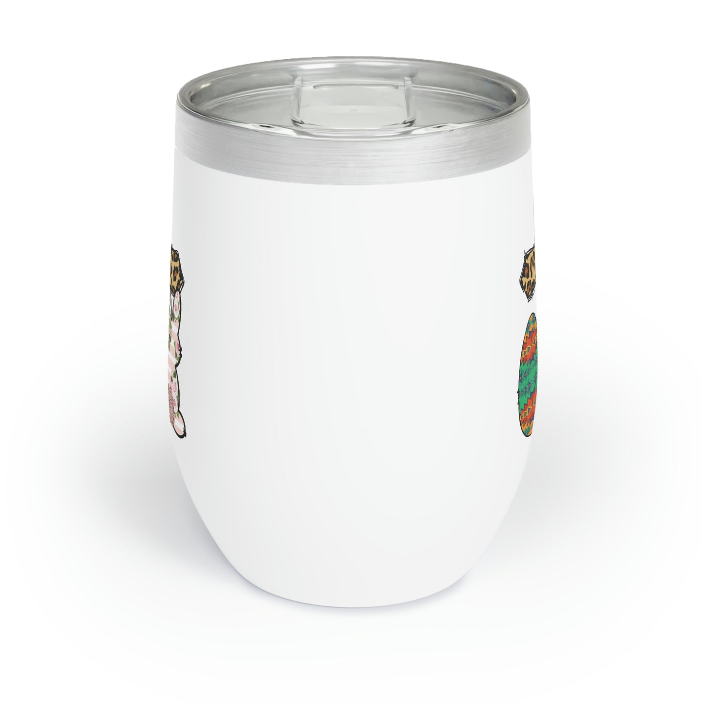 Easter Cross Egg Bunny Chill Wine Tumbler