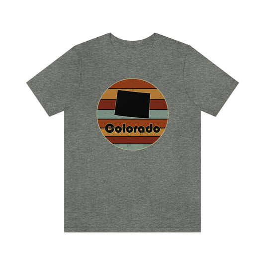 Colorado Retro Sunset Unisex Jersey Short Sleeve Tee Tshirt T-shirt
