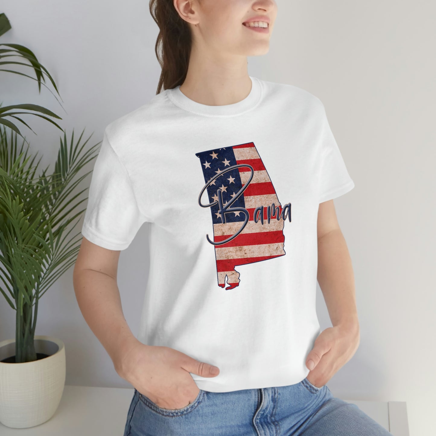 Alabama Bama Flag Unisex Jersey Short Sleeve T-shirt