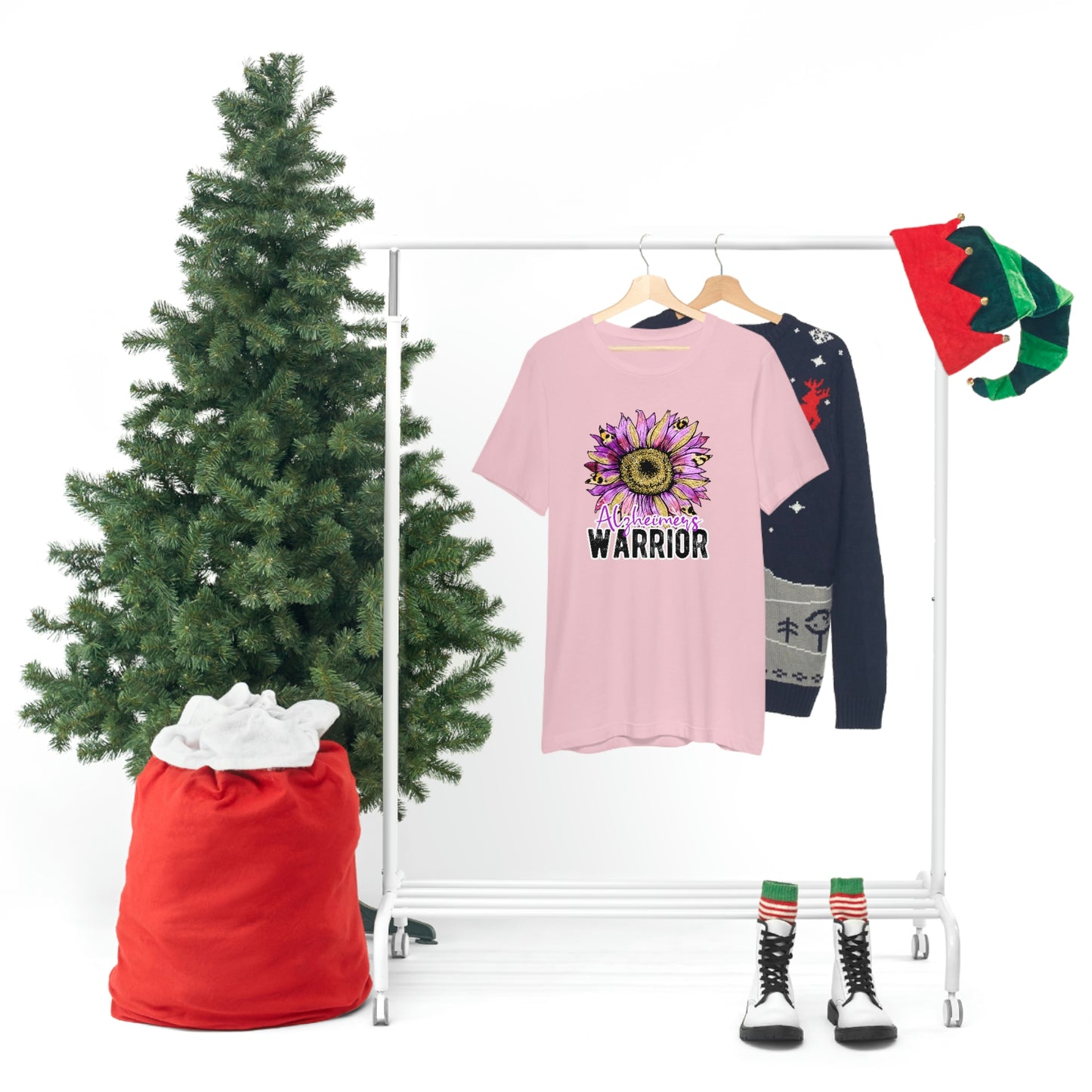 Alzheimer's Warrior Print Unisex Jersey Short Sleeve Tee