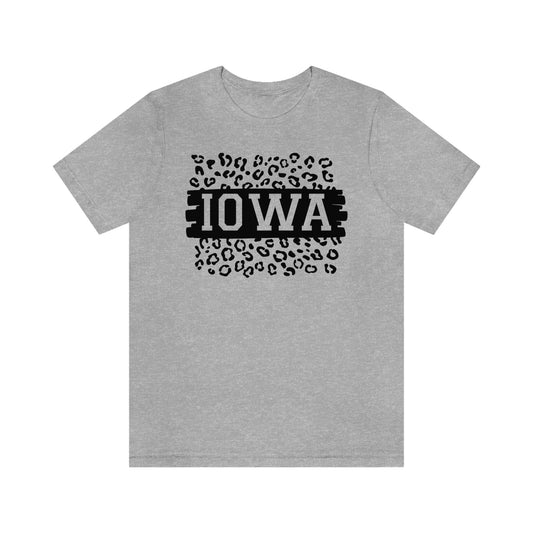 Iowa Leopard Print Short Sleeve T-shirt