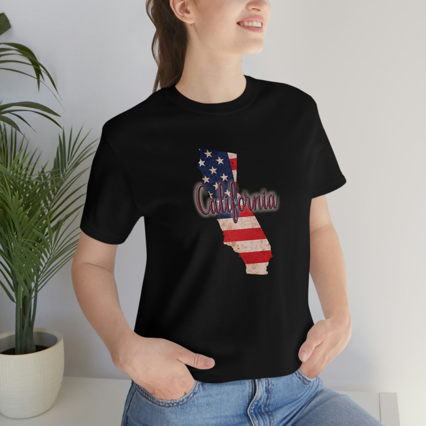 California US Flag Unisex Jersey Short Sleeve Tee Tshirt T-shirt