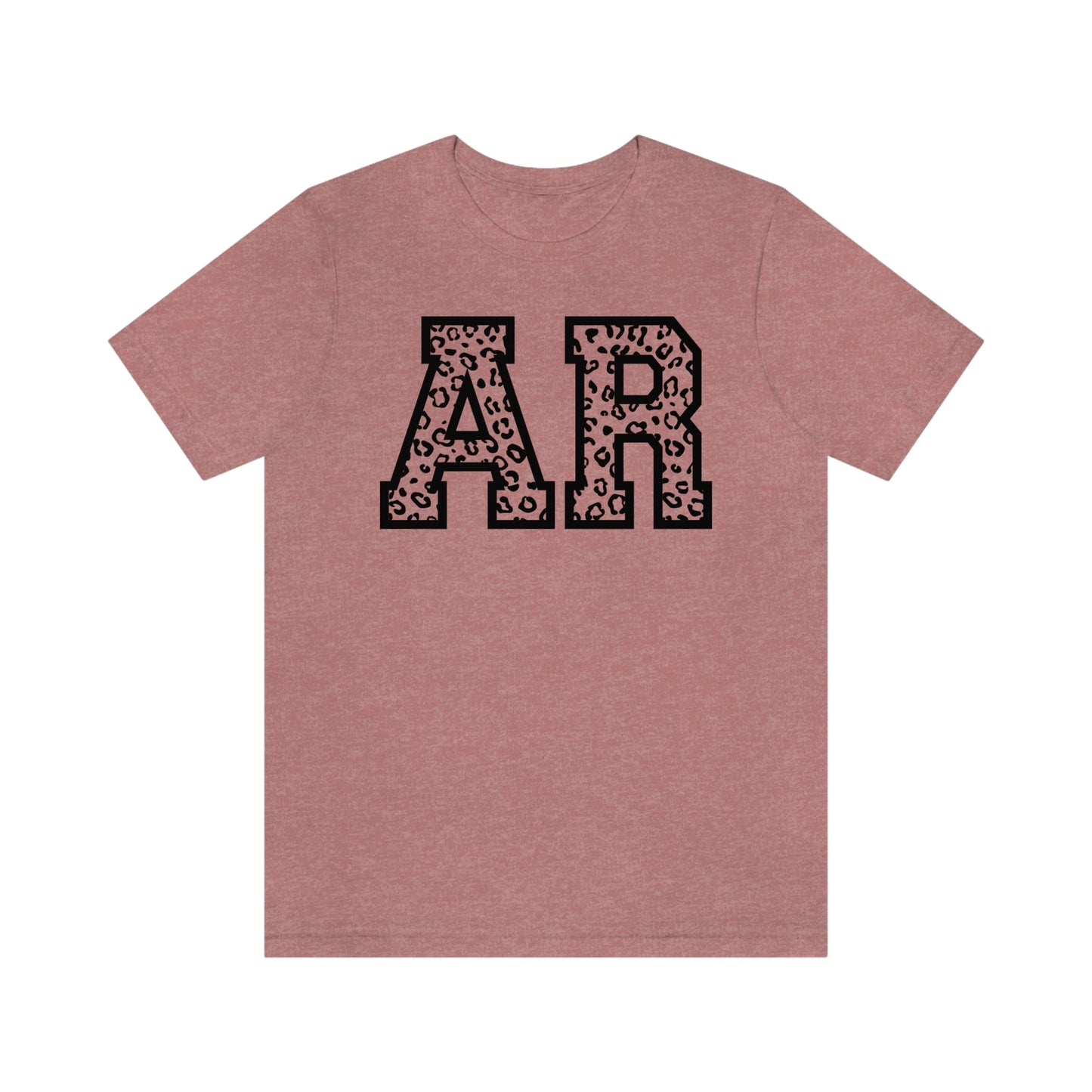 Arkansas AR Leopard Print US Flag Unisex Jersey Short Sleeve Tee Tshirt T-shirt