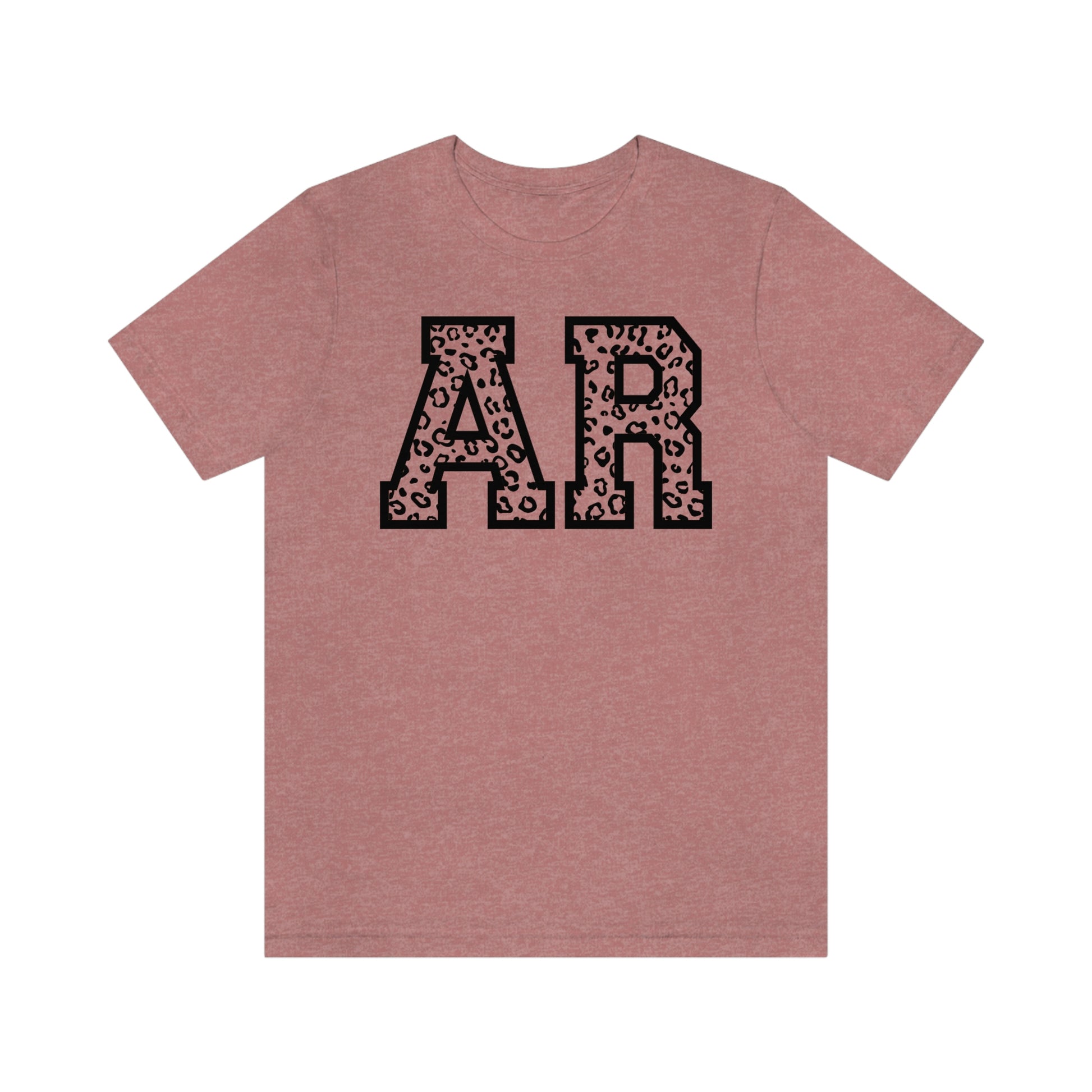 Arkansas AR Leopard Print US Flag Unisex Jersey Short Sleeve Tee Tshirt T-shirt