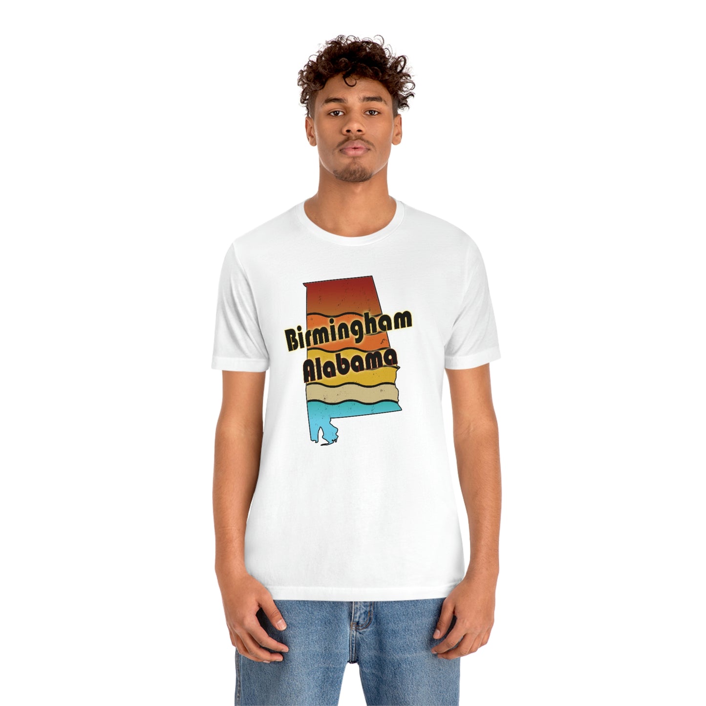 Birmingham Alabama Retro Sunset Unisex Jersey Short Sleeve T-shirt