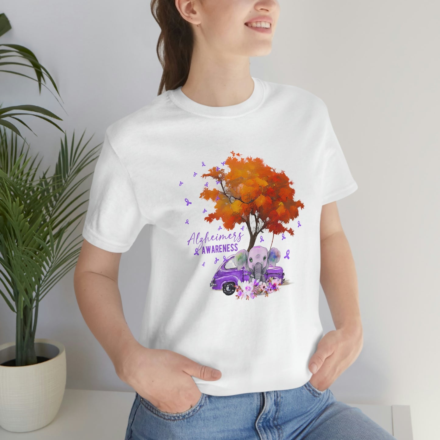 Alzheimer's Awareness Print Unisex Jersey Short Sleeve Tee