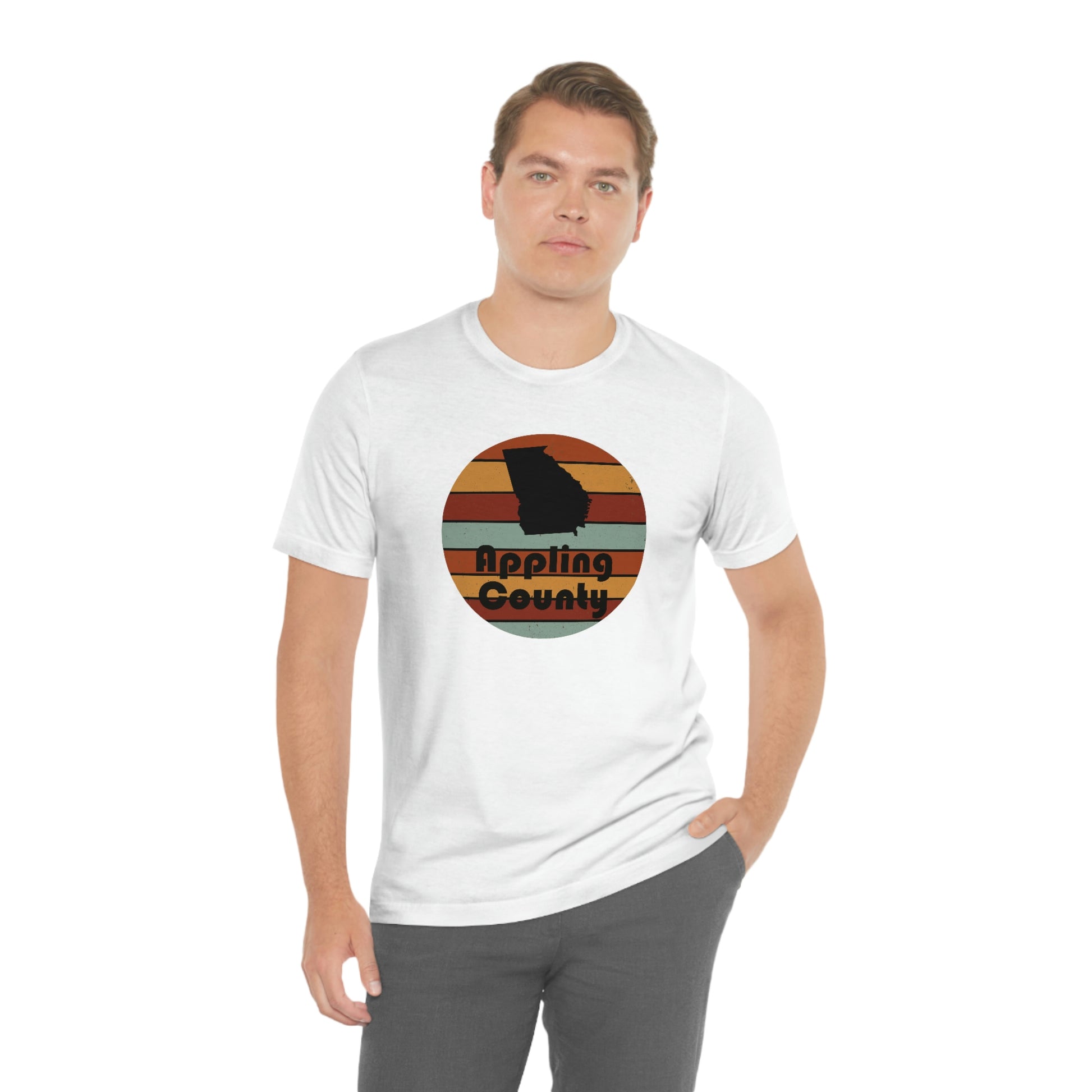 Appling County Georgia Retro Sunset Unisex Jersey Short Sleeve Tee Tshirt T-shirt