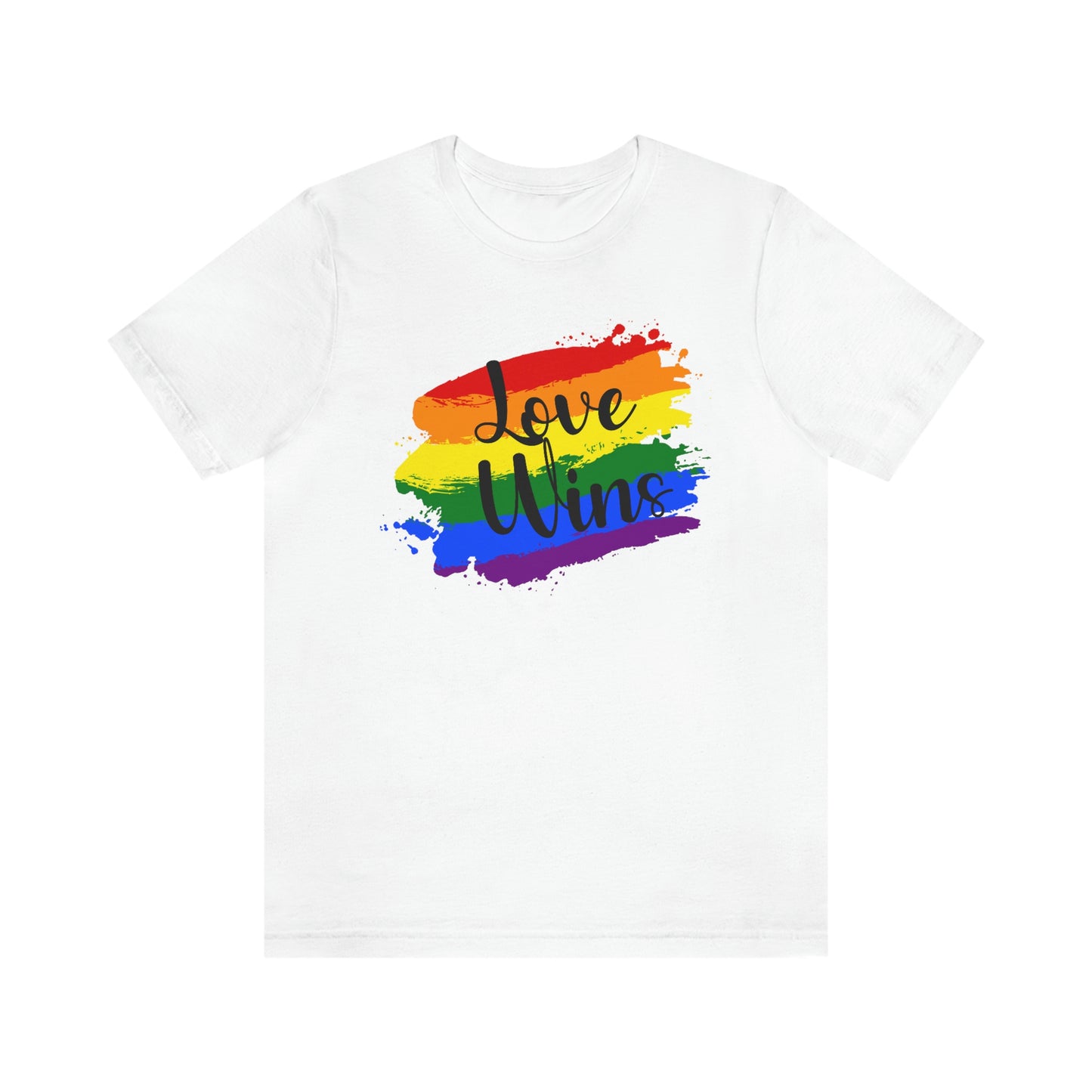 Love Wins LGBTQIA Print Unisex Jersey Short Sleeve Tee