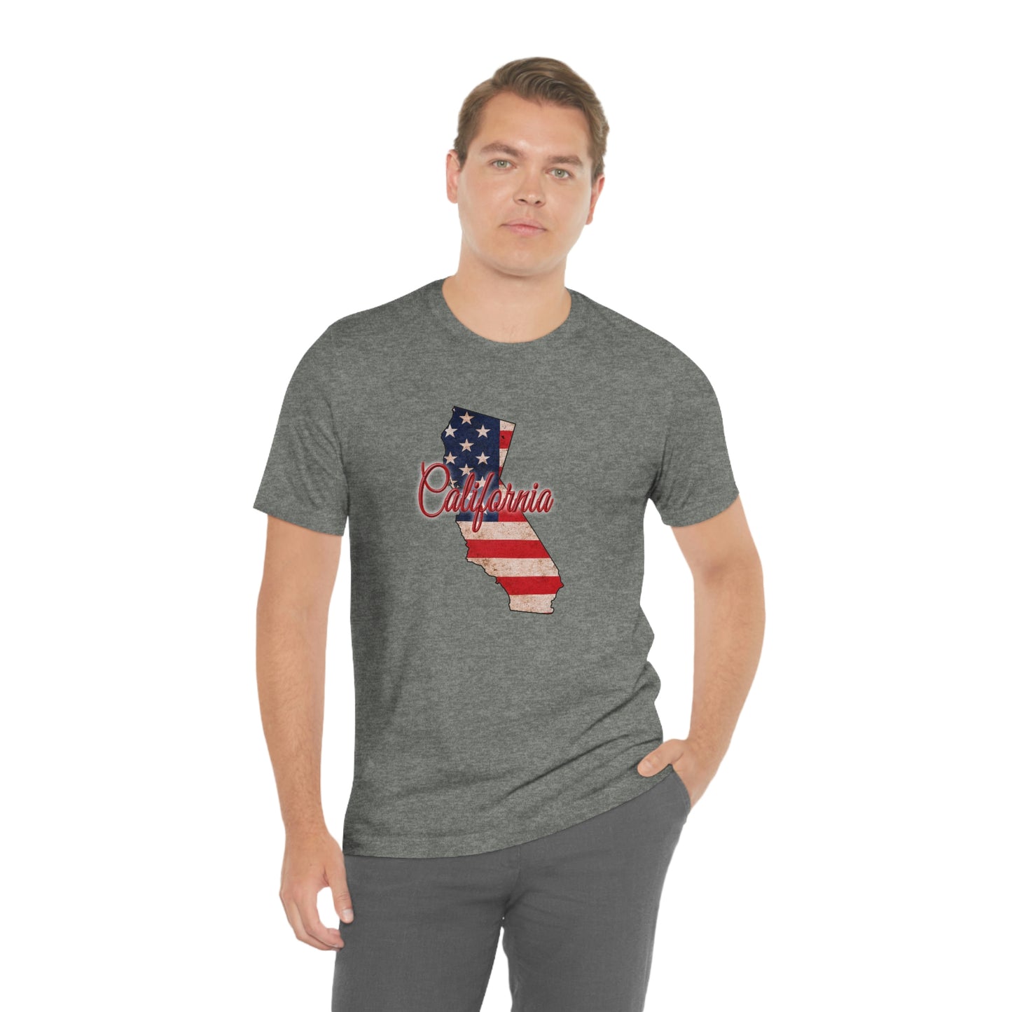 California US Flag Unisex Jersey Short Sleeve Tee Tshirt T-shirt