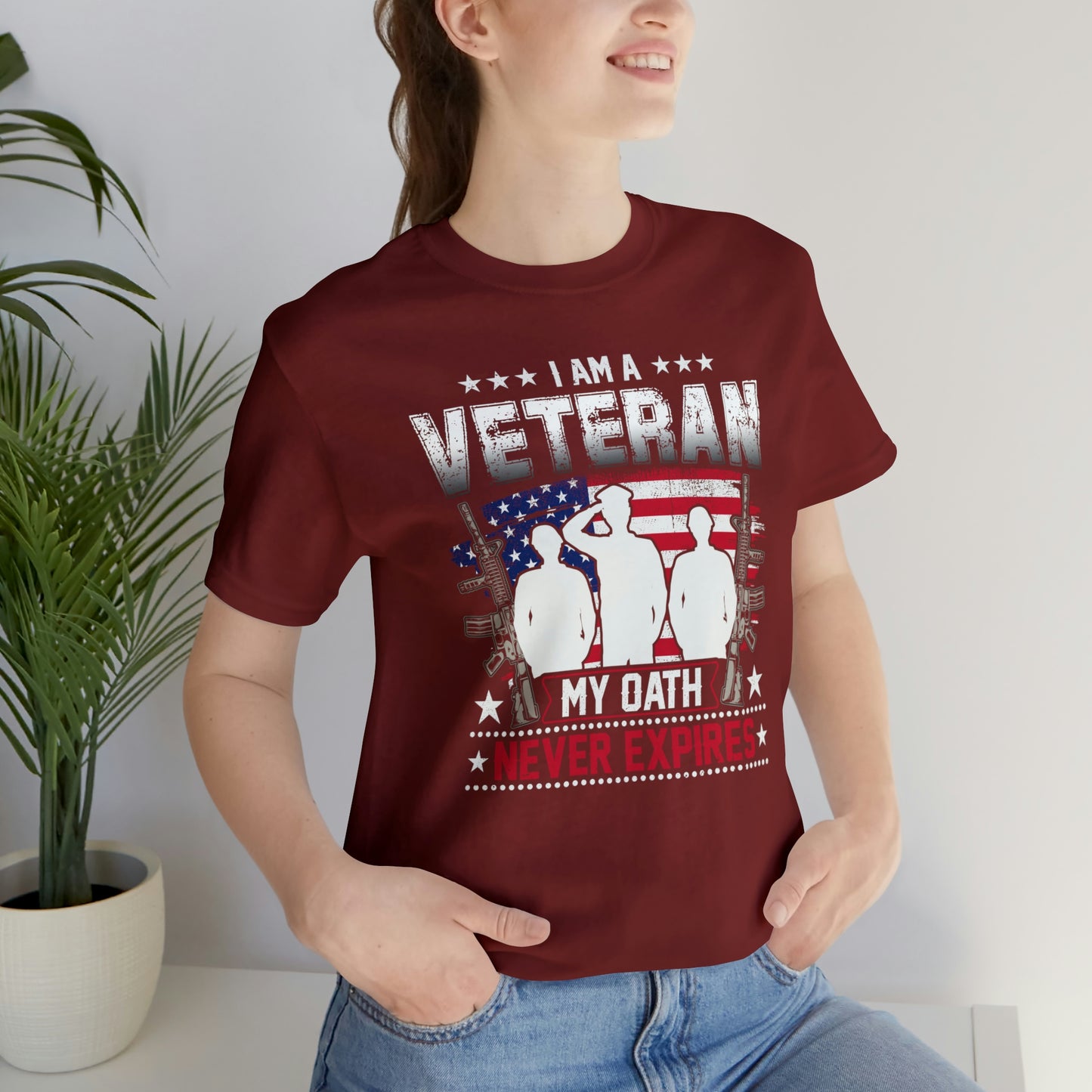I am a Veteran My Oath Never Expires Short Sleeve T-shirt