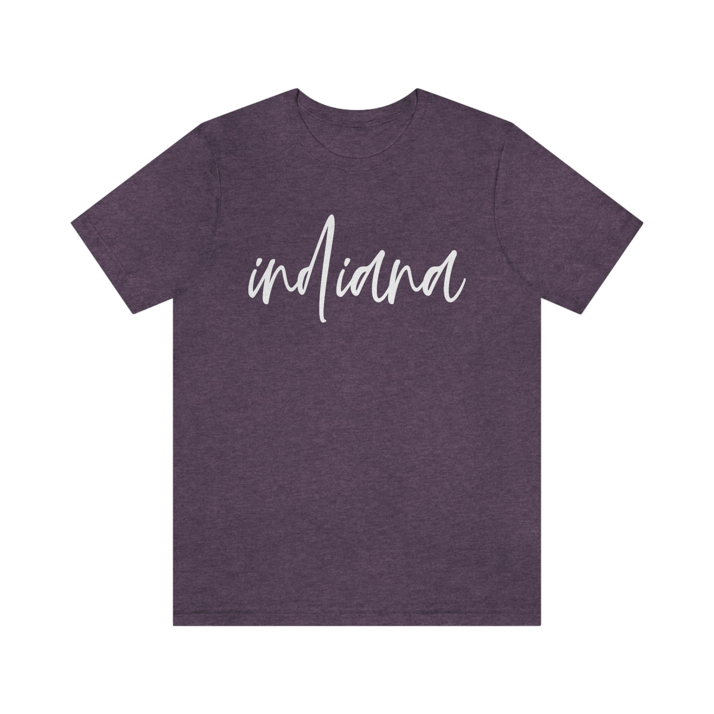 Indiana White Script Short Sleeve T-shirt