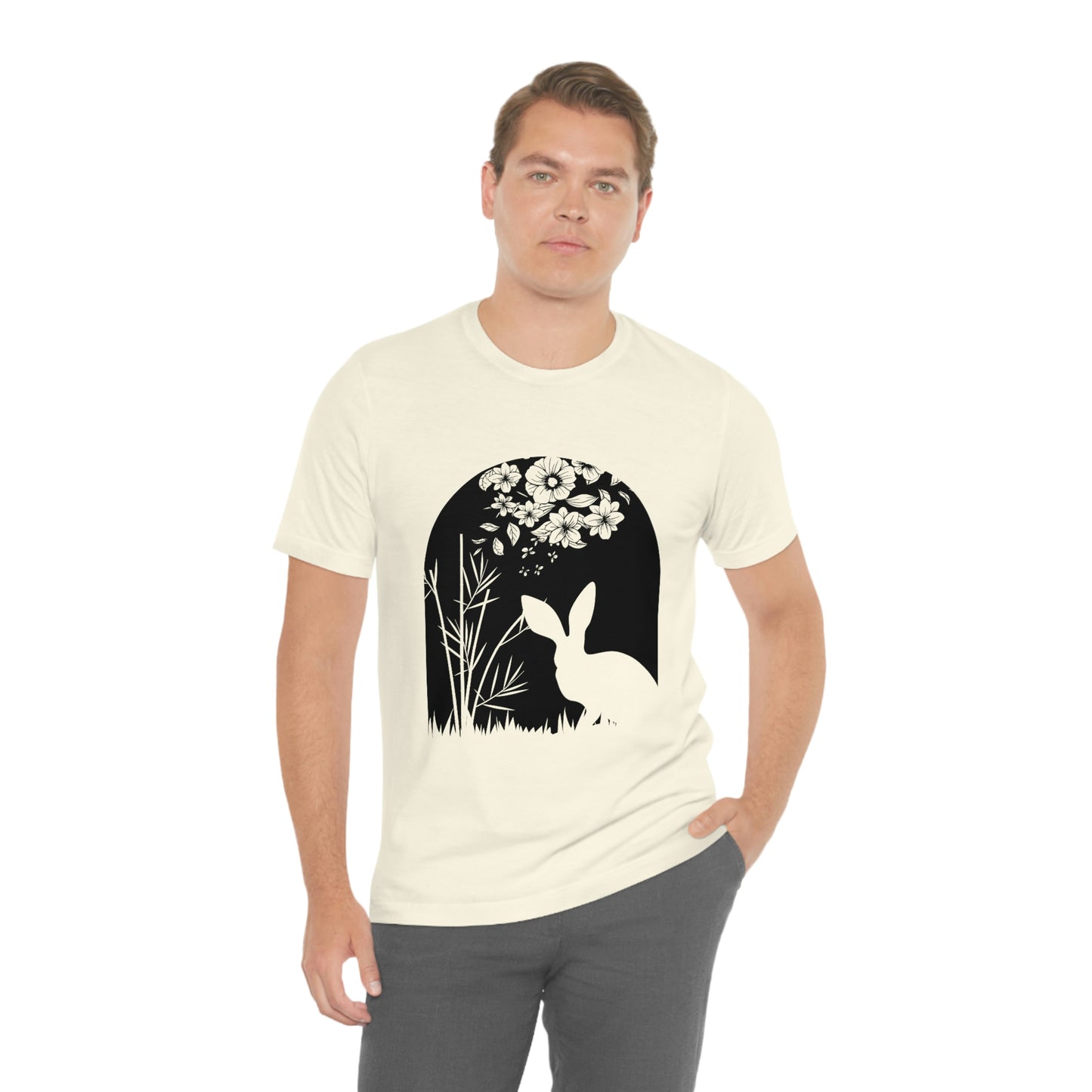 Bunny Silhouette Spring Rabbit Unisex Jersey Short Sleeve Tee