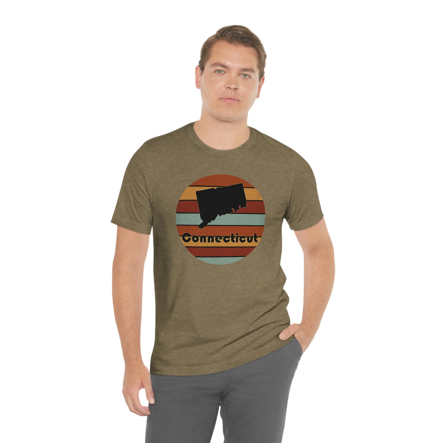 Connecticut Retro Sunset Short Sleeve T-shirt