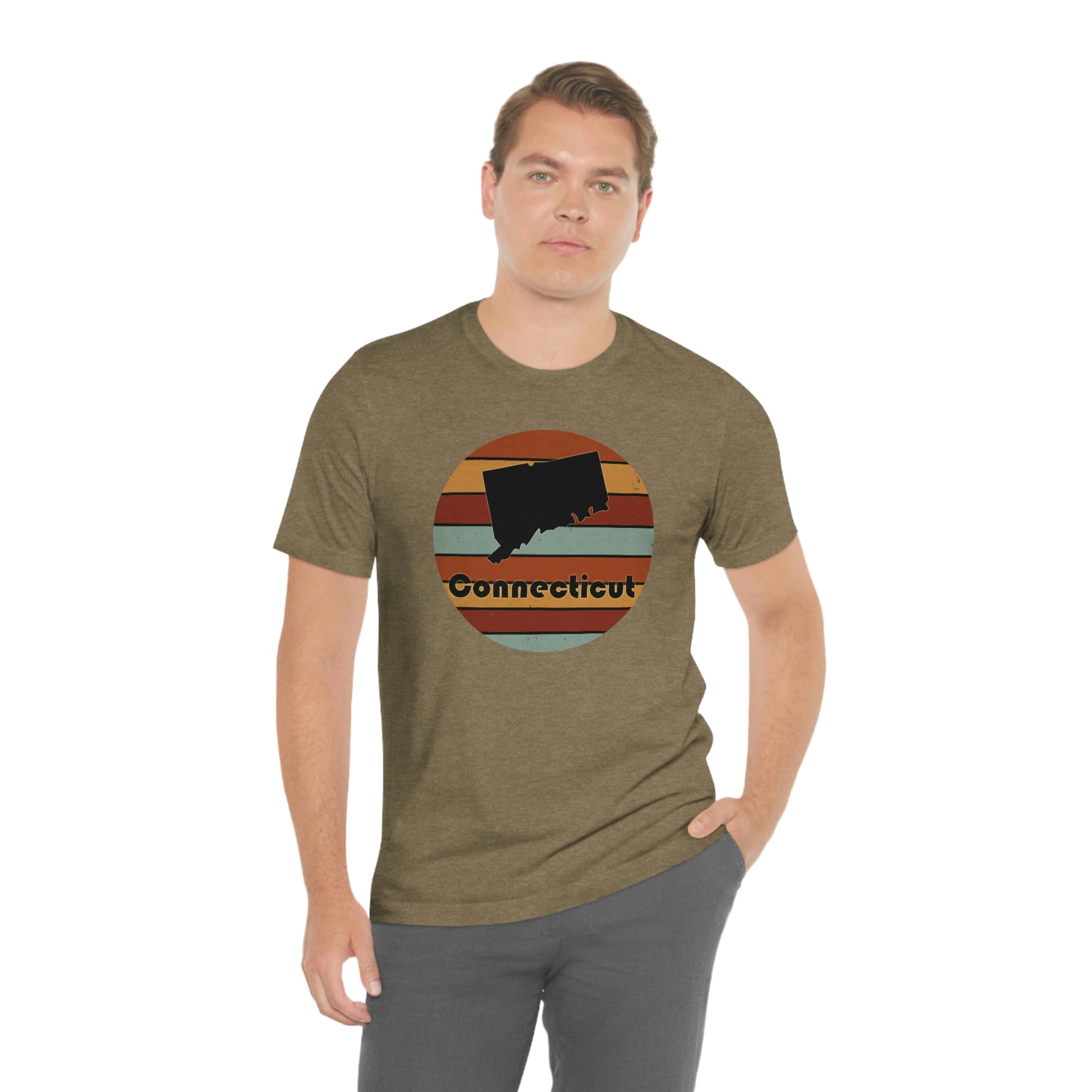 Connecticut Retro Sunset Short Sleeve  T-shirt