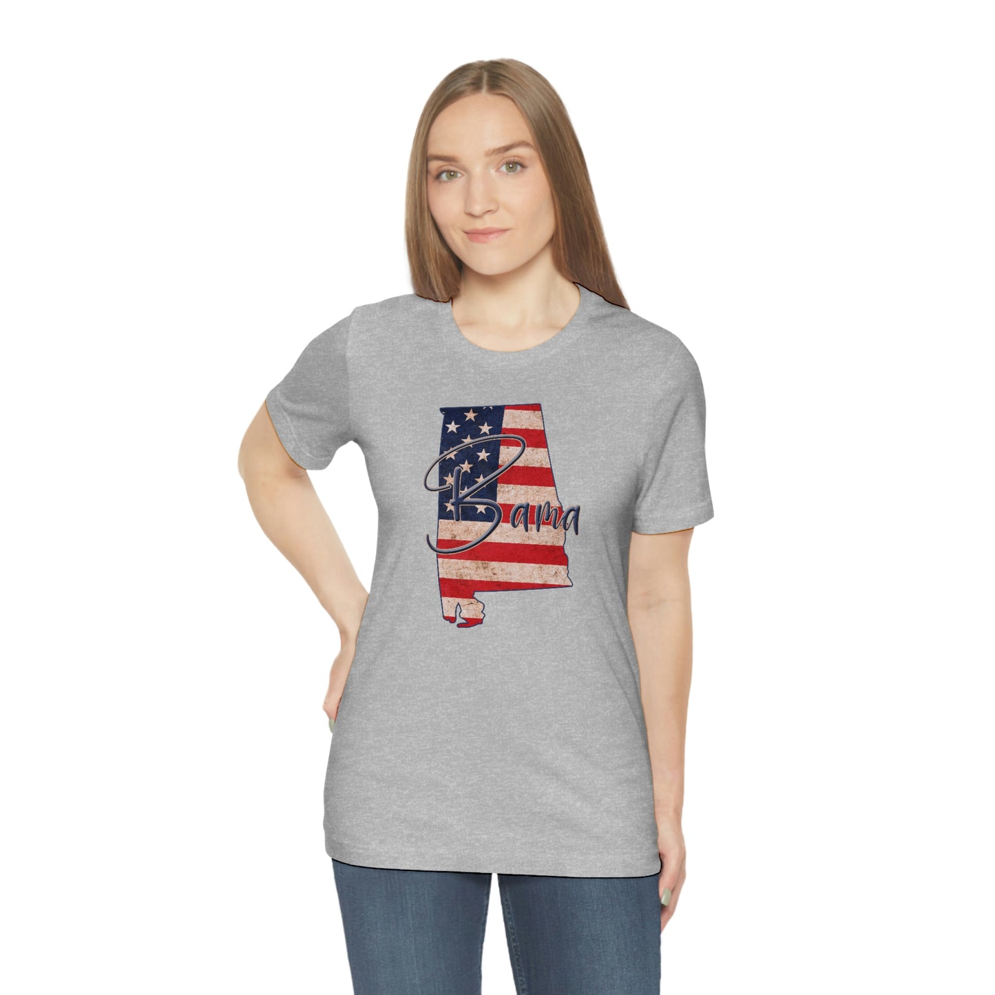 Alabama Bama Flag Unisex Jersey Short Sleeve T-shirt