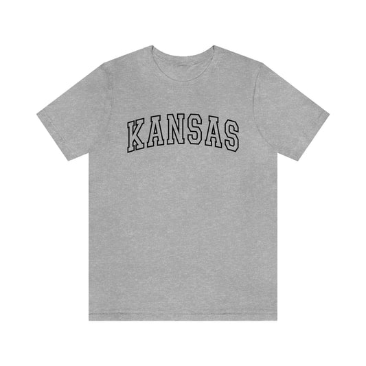 Kansas Varsity Letters Arch Short Sleeve T-shirt