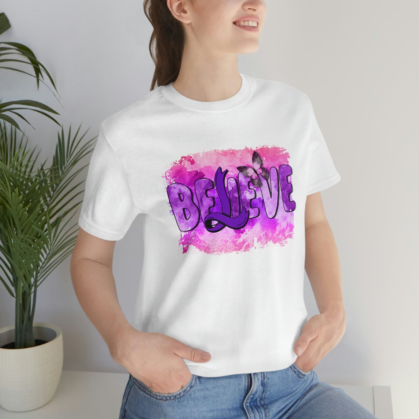Believe Print Unisex Jersey Short Sleeve Tee