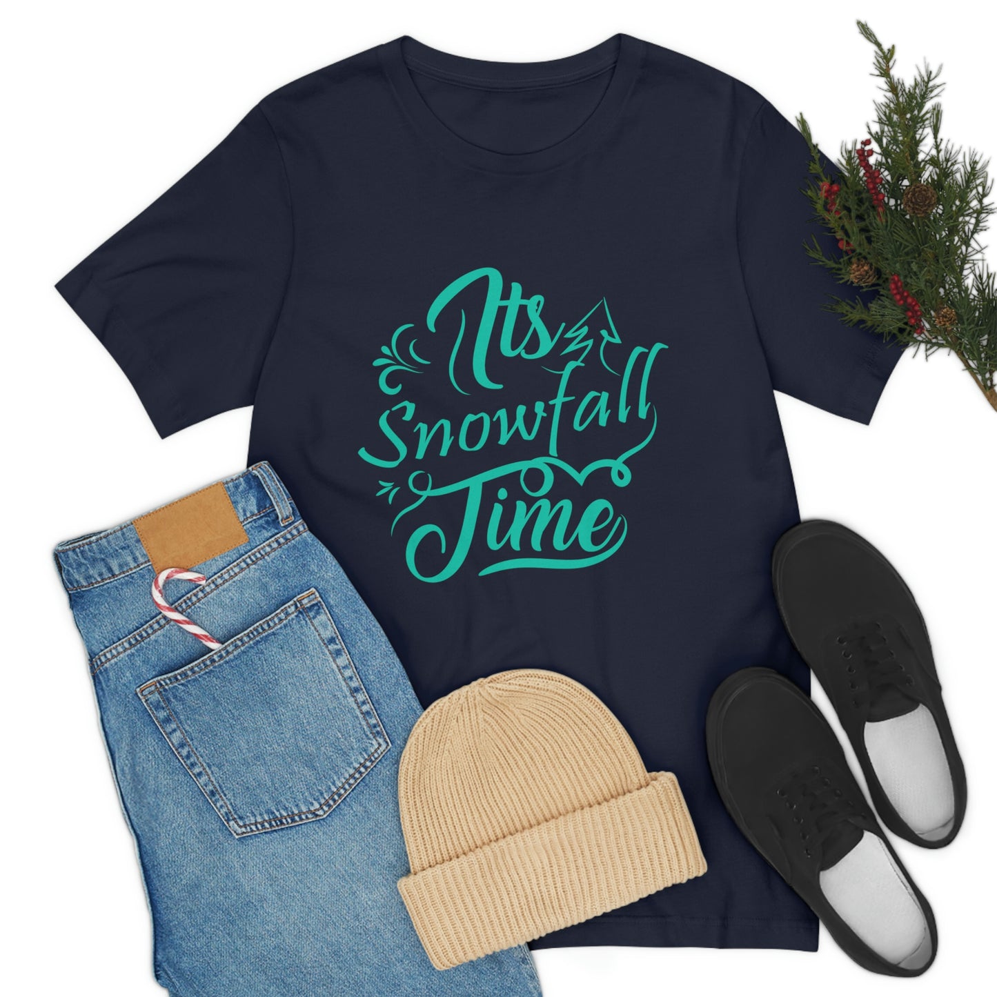 It's Snowfall Time Print Unisex Jersey Short Sleeve Tee