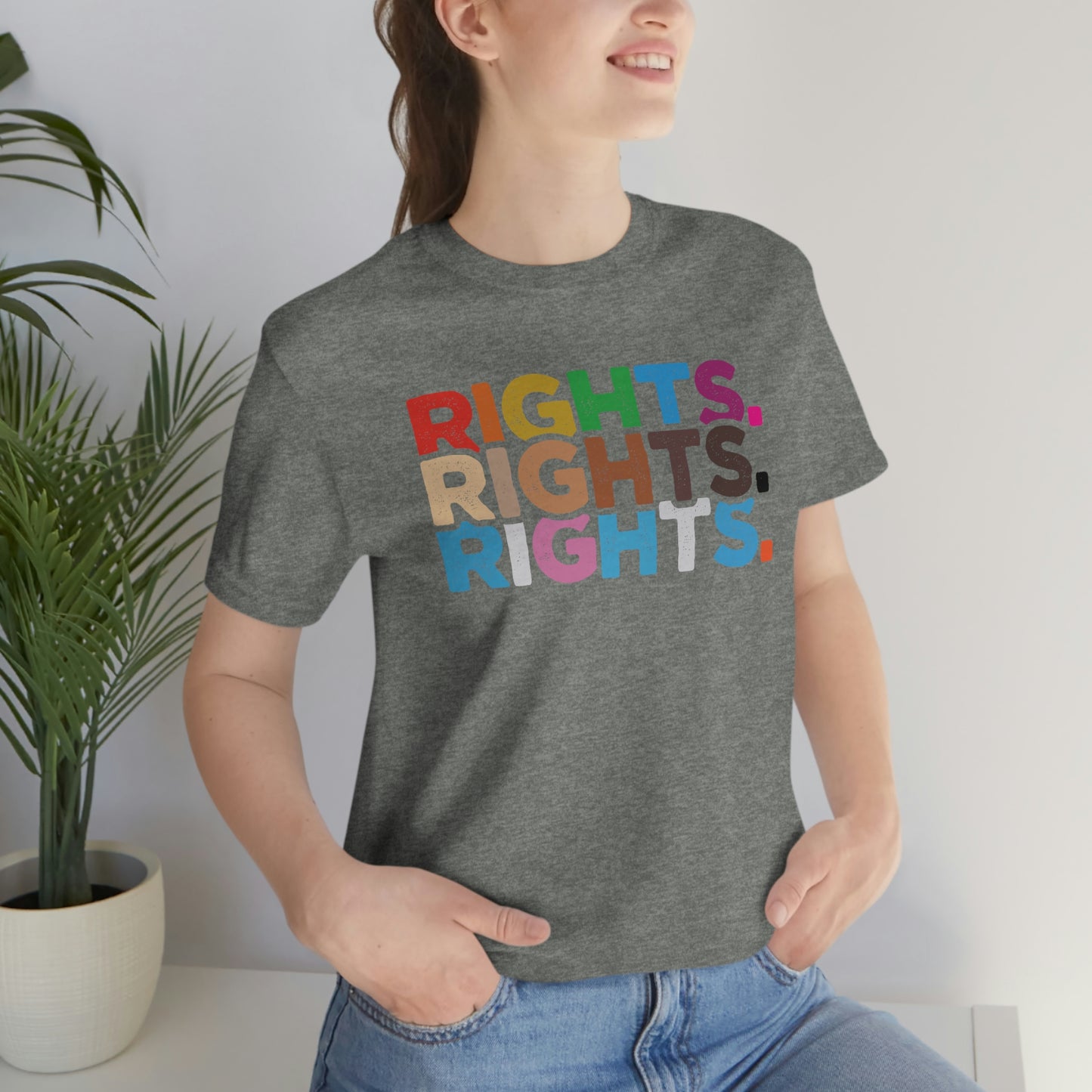 Rights. Rights. Rights. LGBTQIA Unisex Jersey Short Sleeve Tee