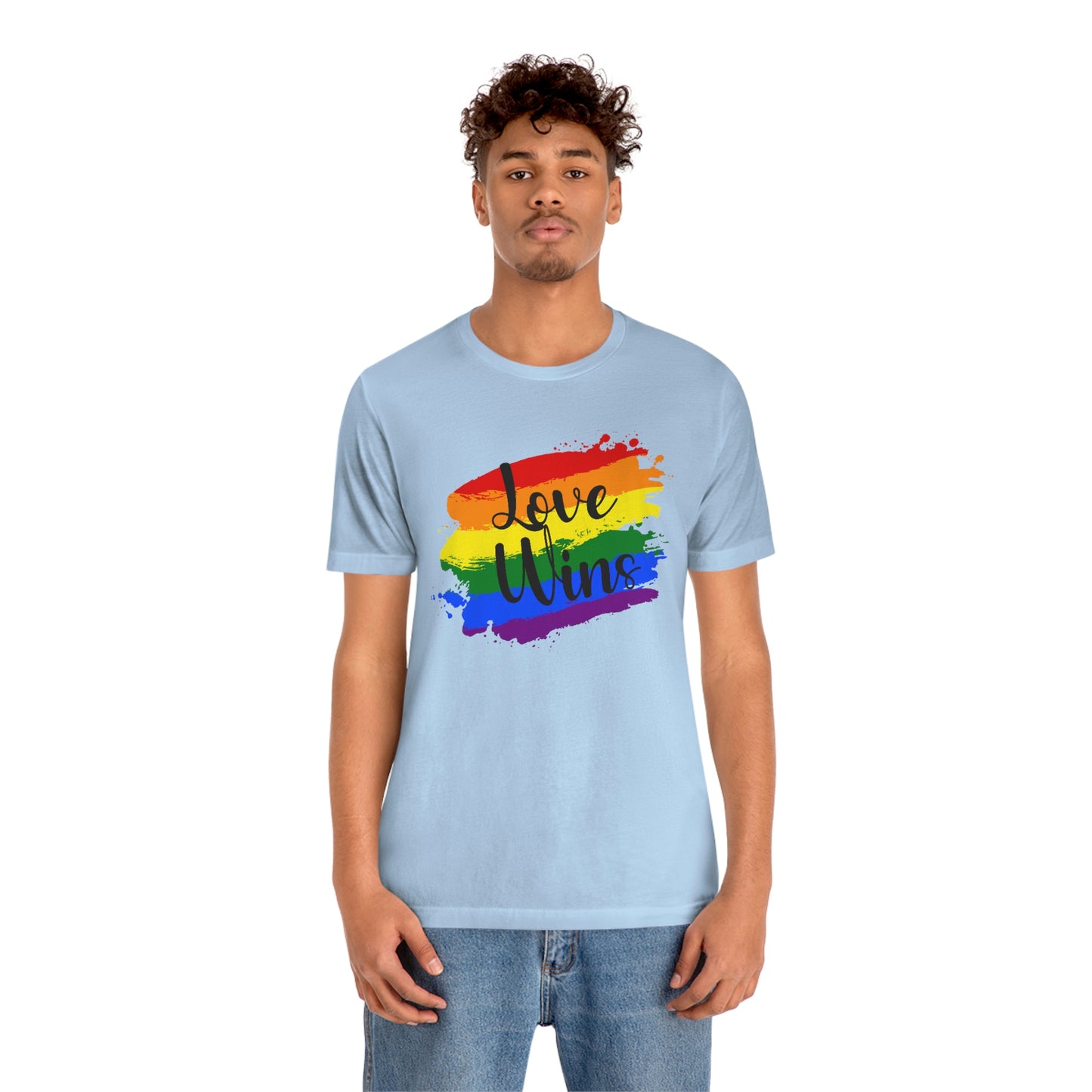 Love Wins LGBTQIA Print Unisex Jersey Short Sleeve Tee