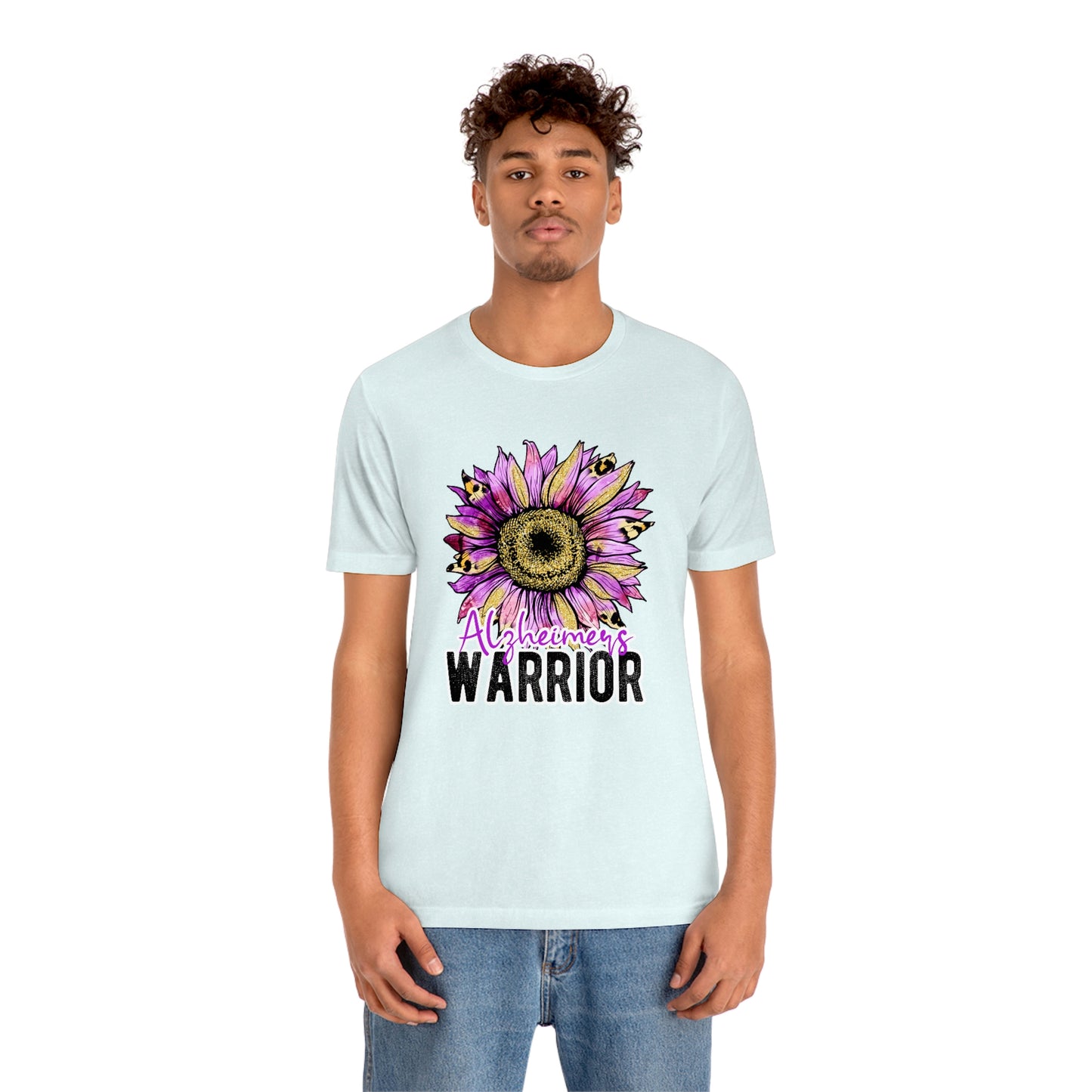 Alzheimer's Warrior Print Unisex Jersey Short Sleeve Tee