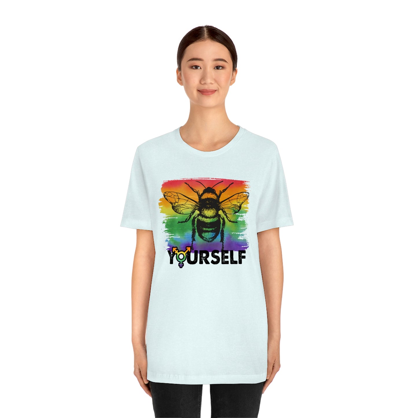 Bee Yourself LGBTQIA Print Unisex Jersey Short Sleeve Tee