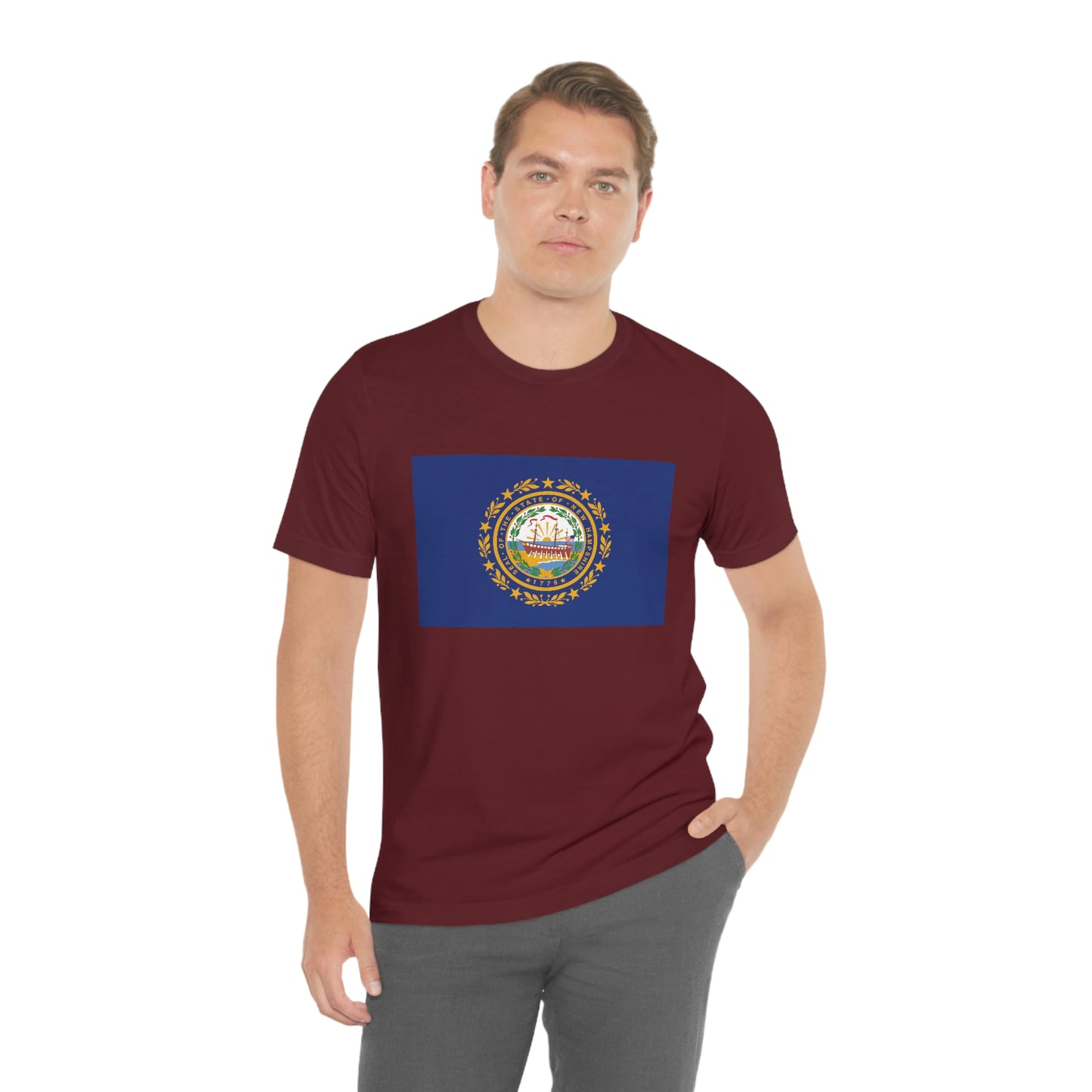New Hampshire Flag Unisex Jersey Short Sleeve Tee Tshirt T-shirt
