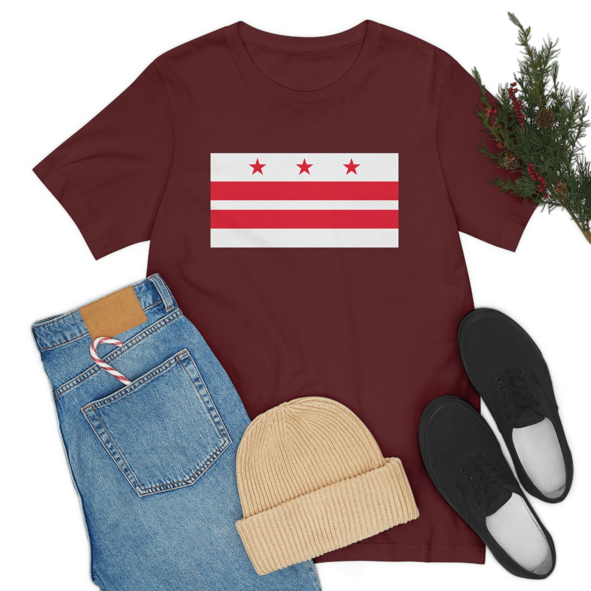 Washington DC Flag Unisex Jersey Short Sleeve Tee Tshirt T-shirt