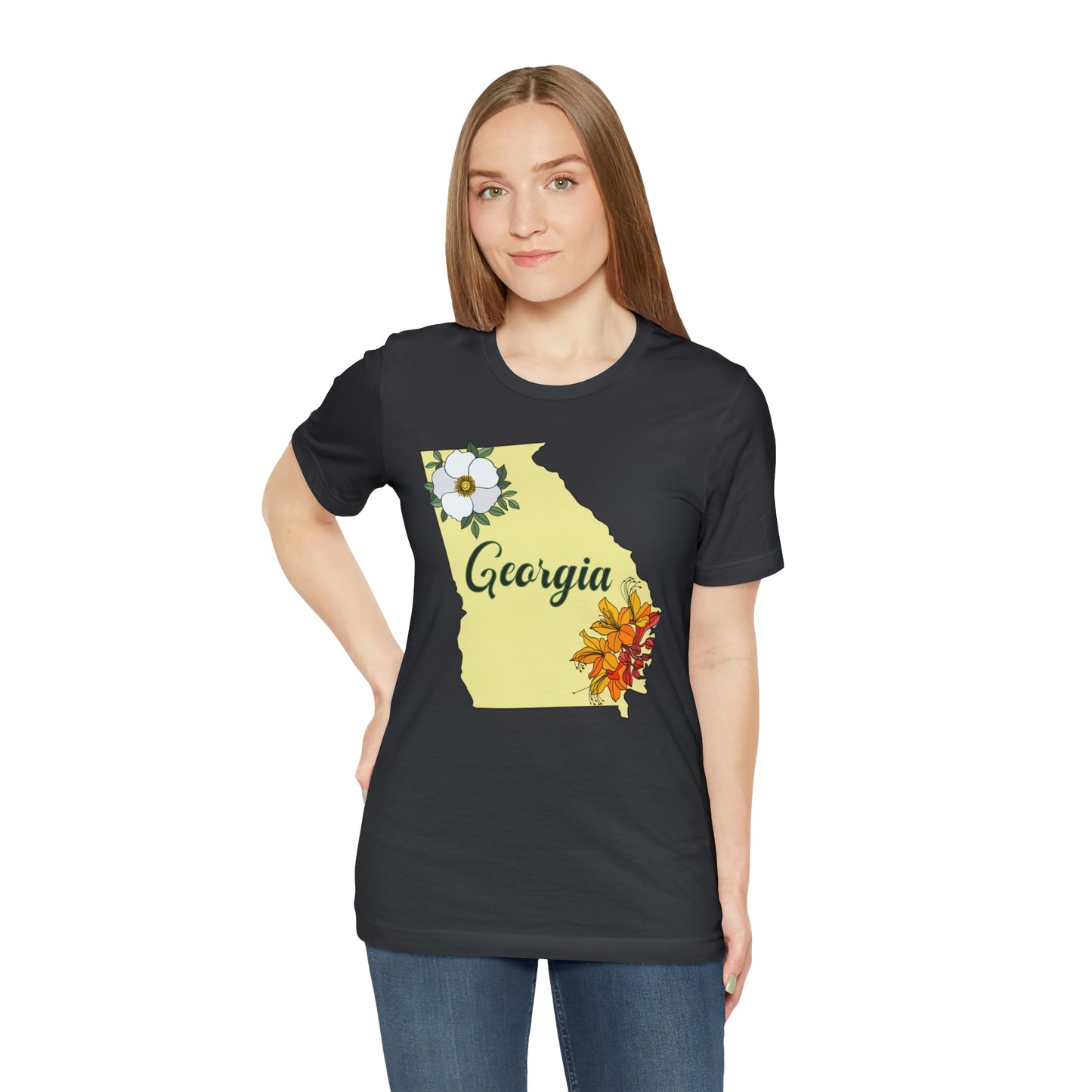 Georgia State Flower Short Sleeve T-shirt